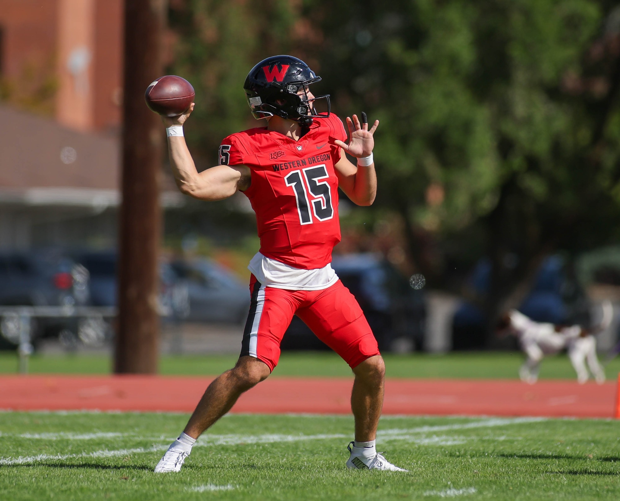 Jordan McCarty threw for 3 TD's in a 29-28 loss to Angelo State.