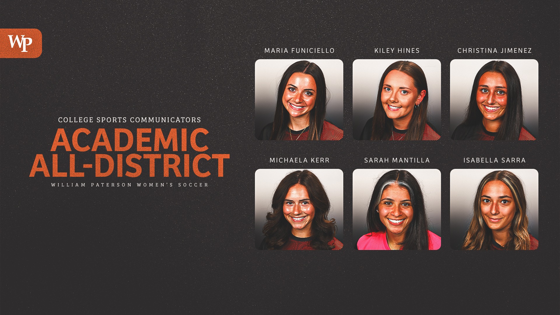 2025 CSC Academic All-District Women's Soccer