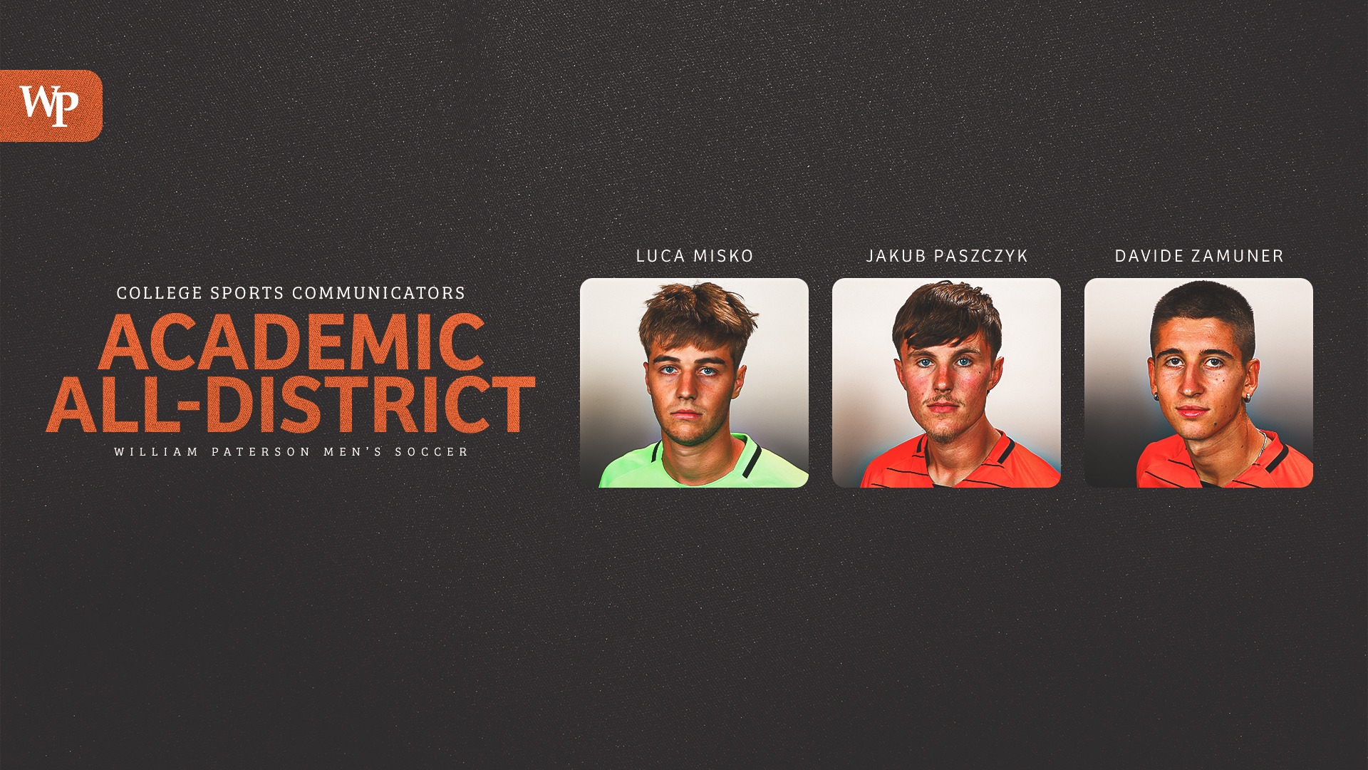 2025 CSC Academic All-District Men's Soccer