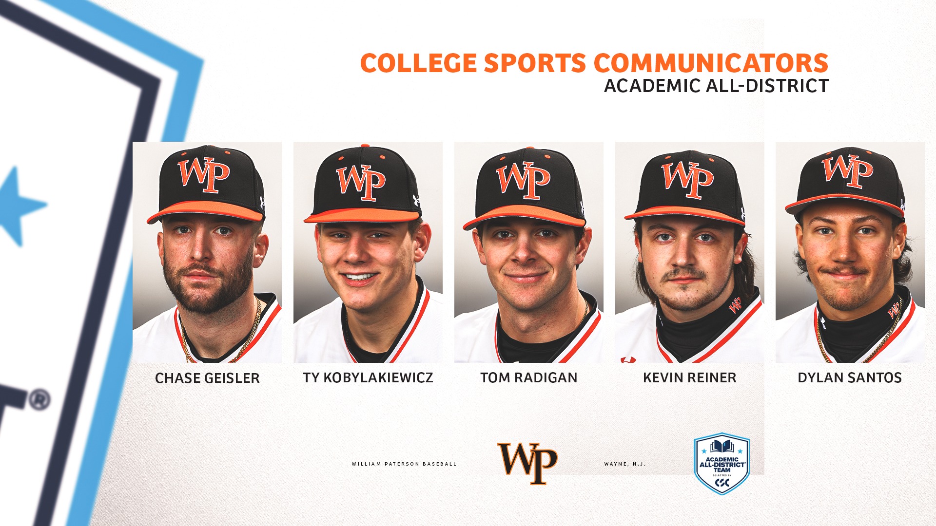 2025 CSC Academic All-District Baseball Team