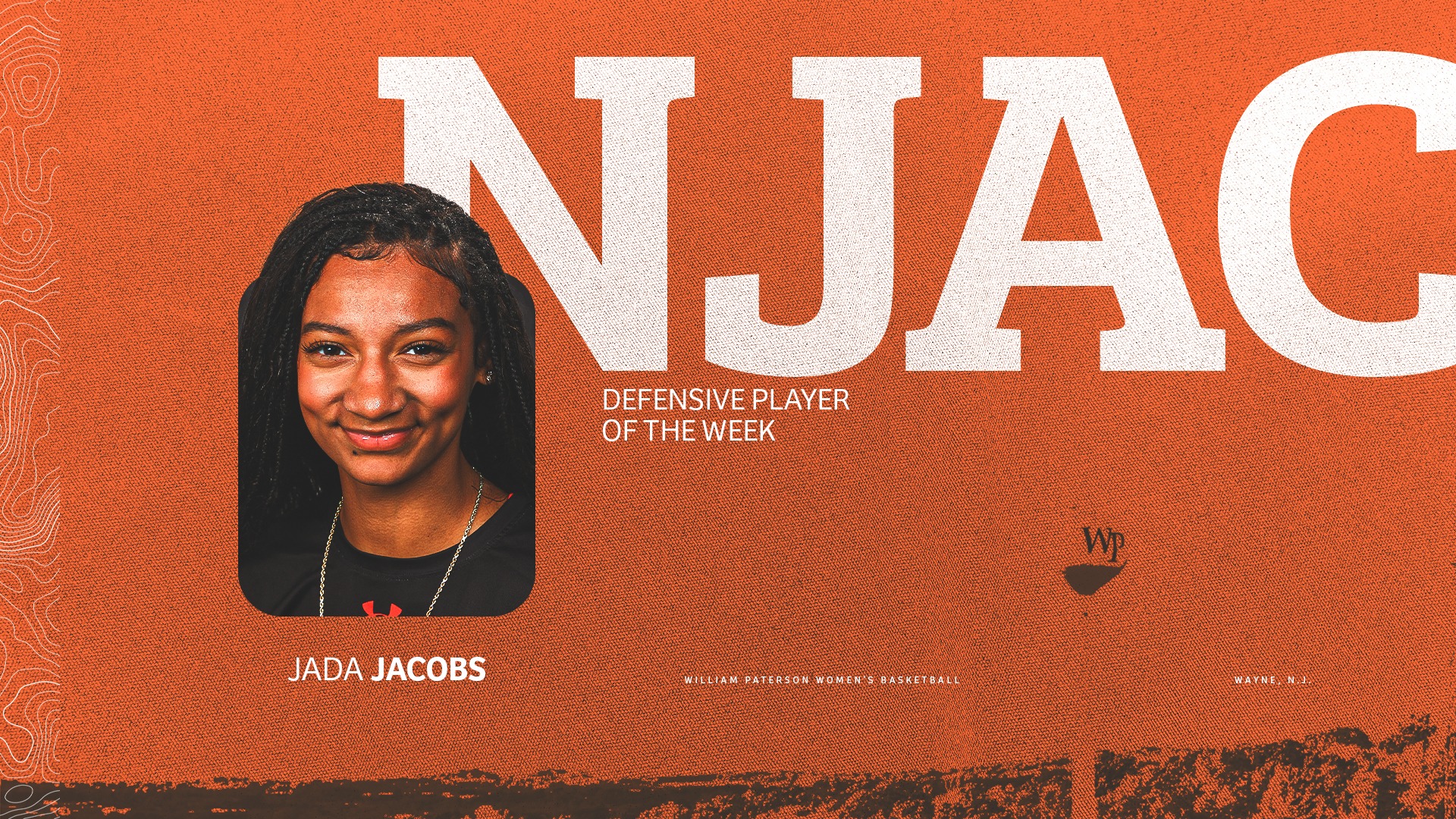 Jada Jacobs NJAC Defensive Player of the Week Web Graphic