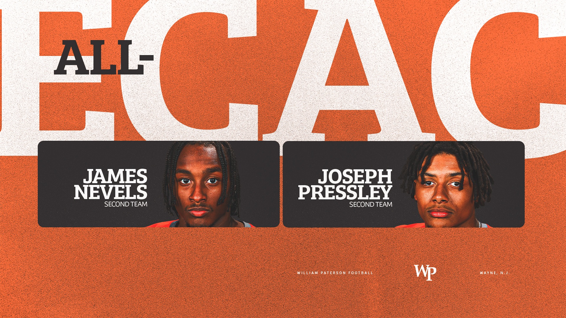 James Nevels and Joseph Pressley All-ECAC Football Team