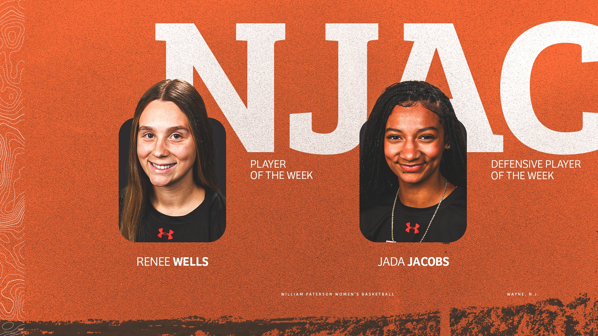 Renee Wells and Jada Jacobs NJAC Player of the Week Honors
