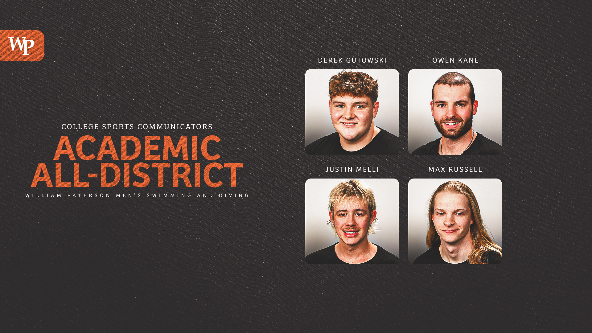 2025-26 College Sports Communicators (CSC) Men's Swim & Dive Academic All-District Team