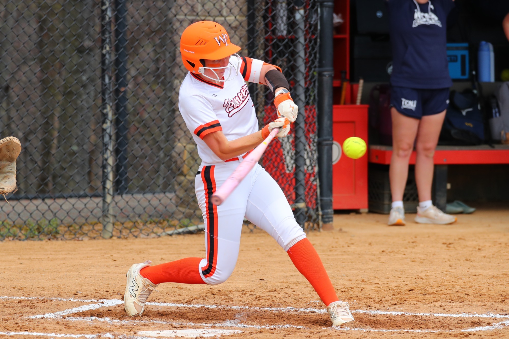Hailey Backo hits the ball