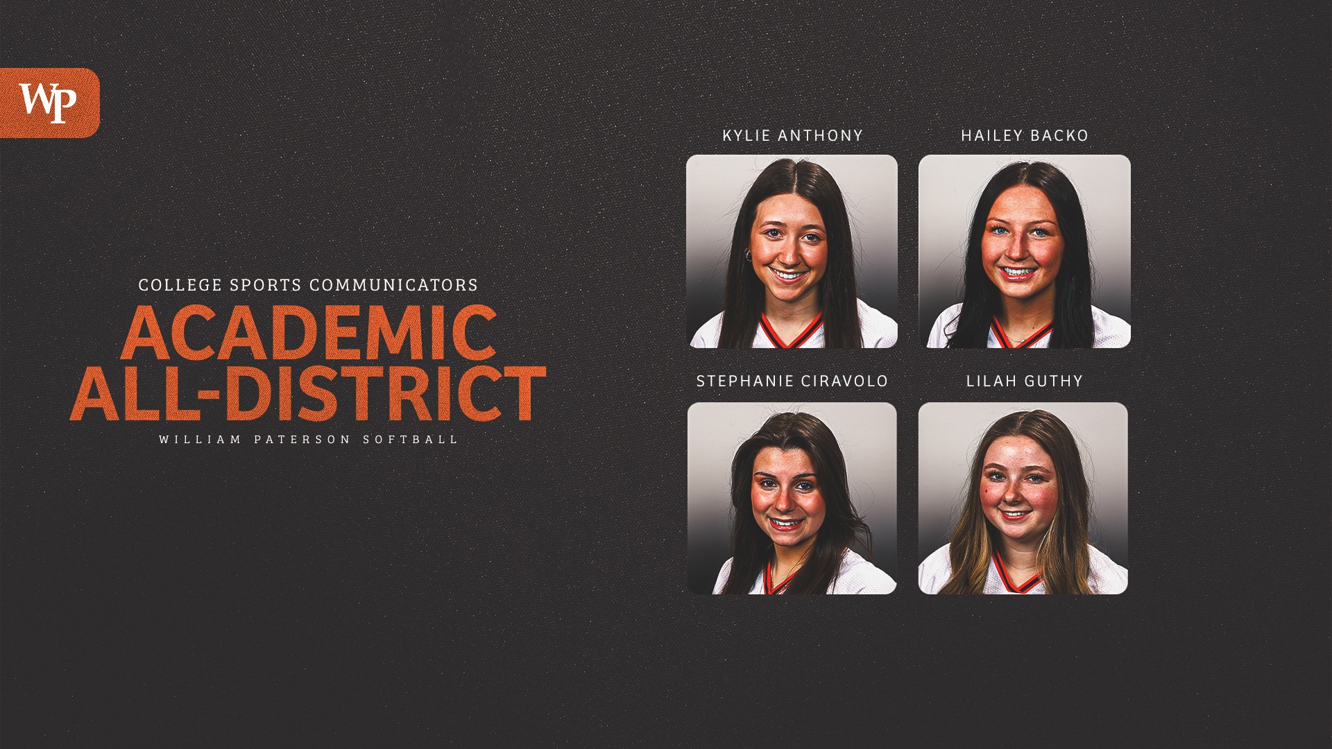 2026 Softball CSC Academic All-District