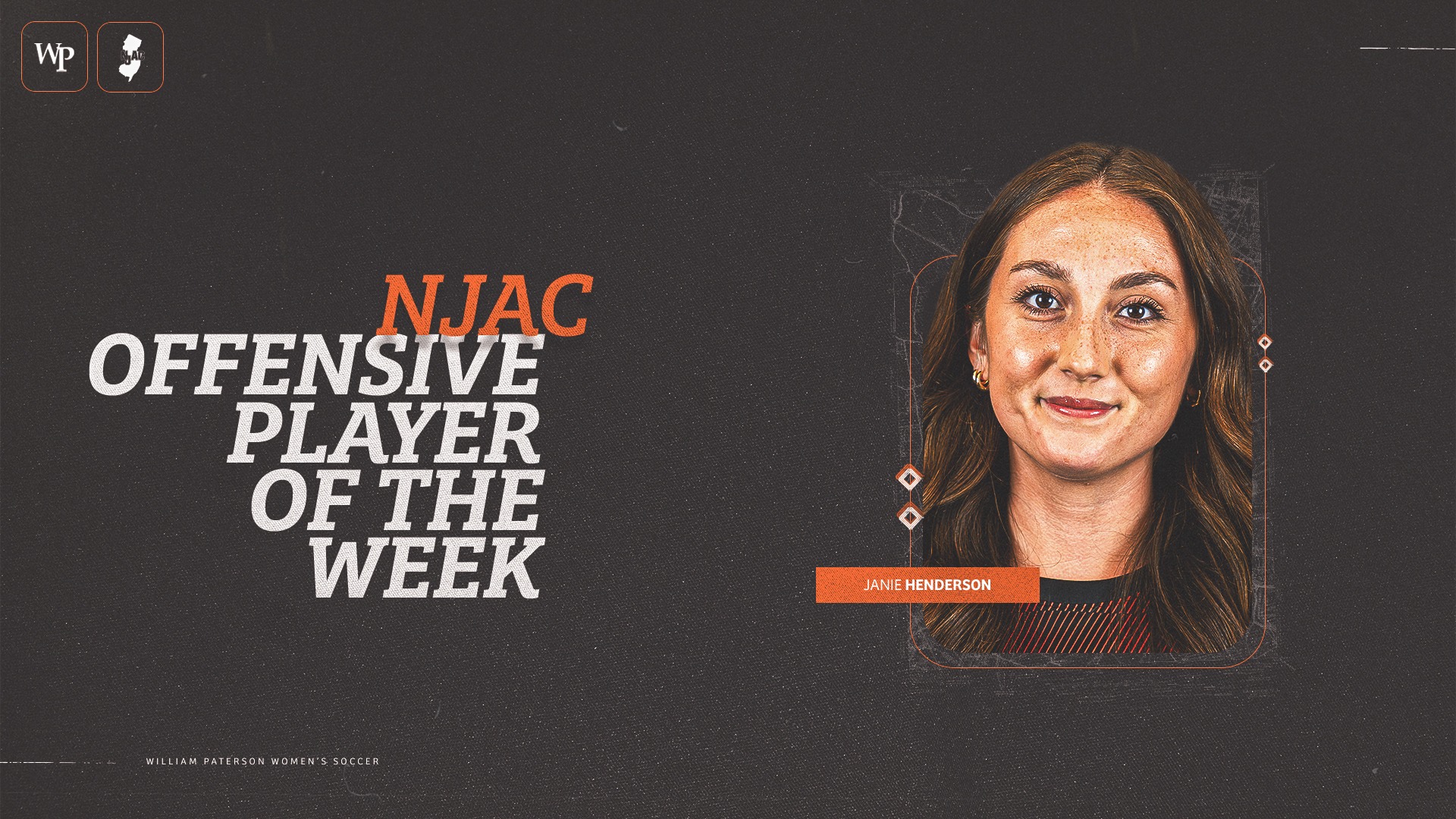 Janie Henderson NJAC Player of the Week Web Graphic