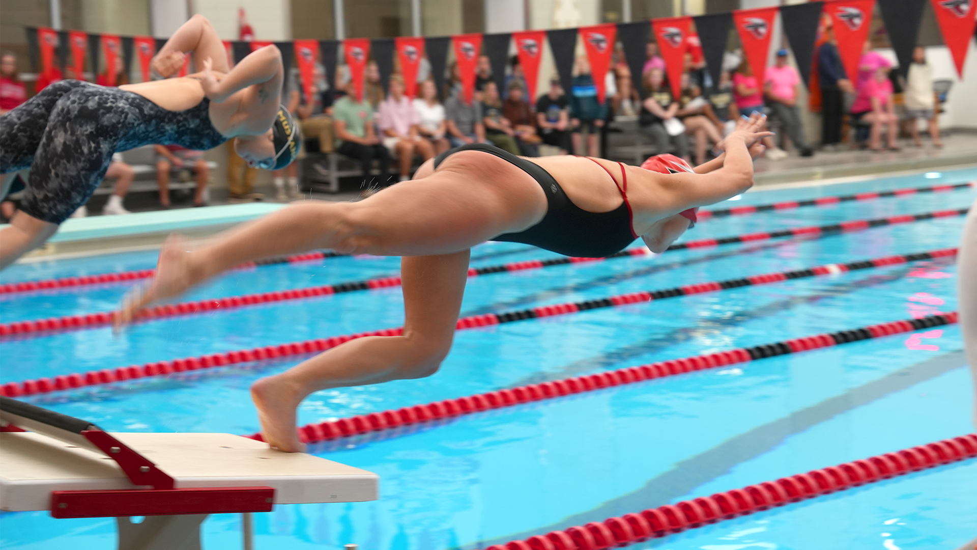 Swim start against SW MN State
