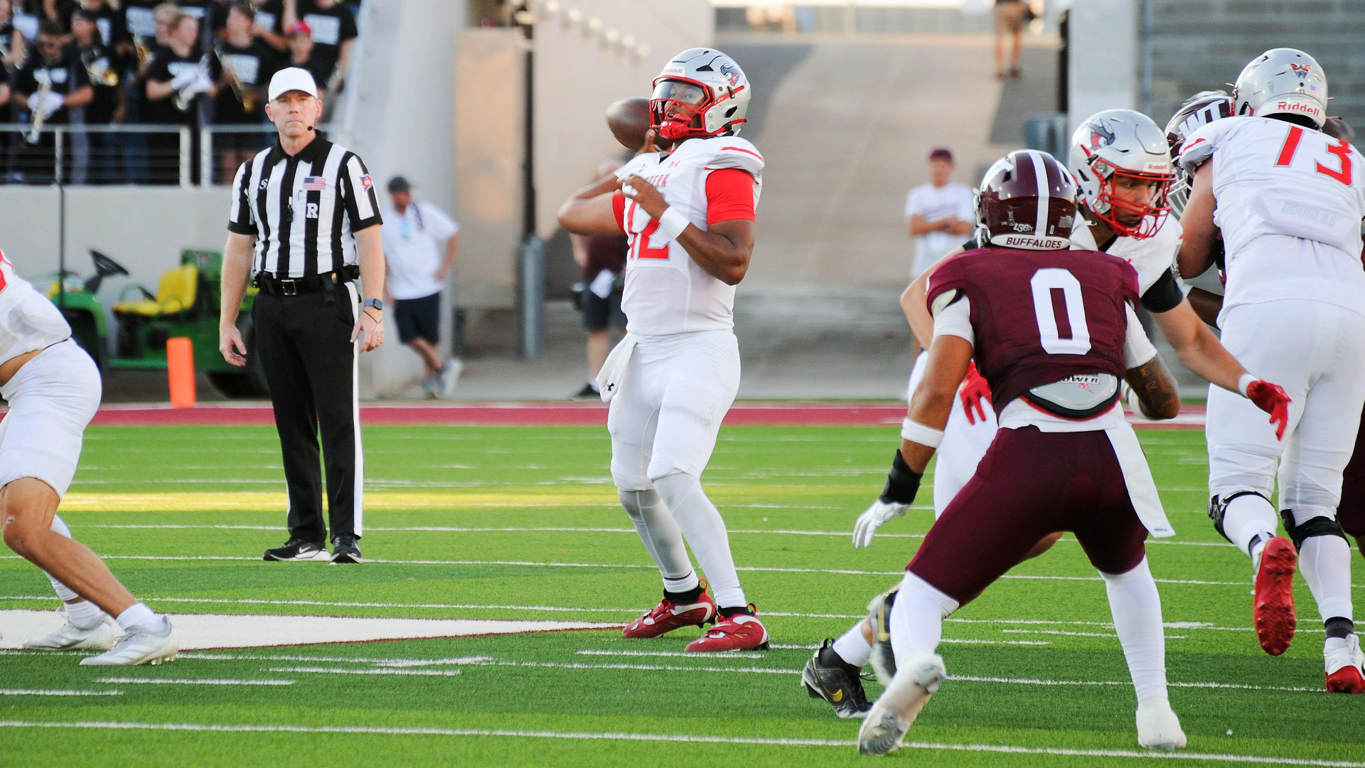 Josiah Roy passing against West Texas A&M