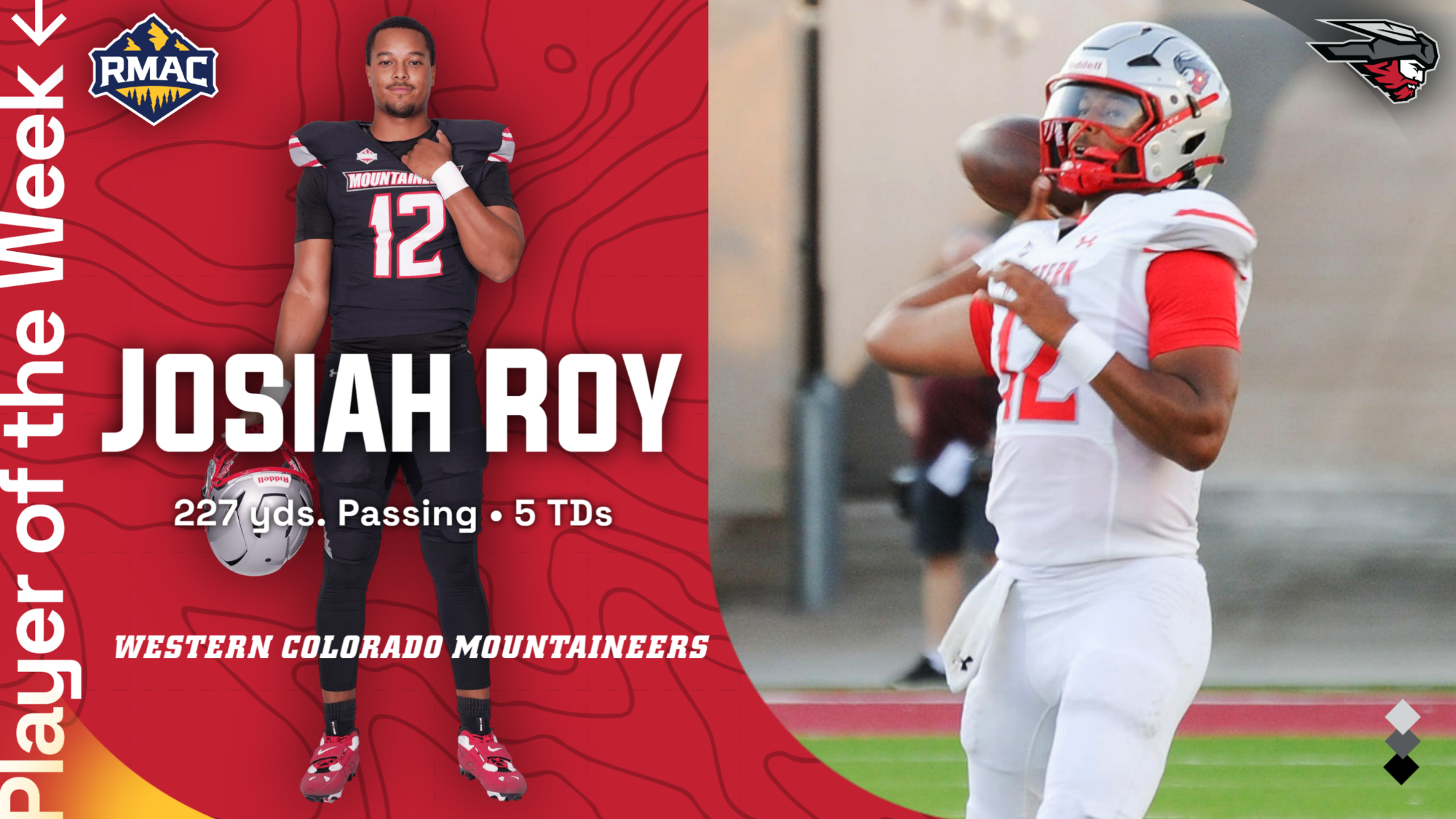 Josiah Roy named RMAC Offensive Player of the Week
