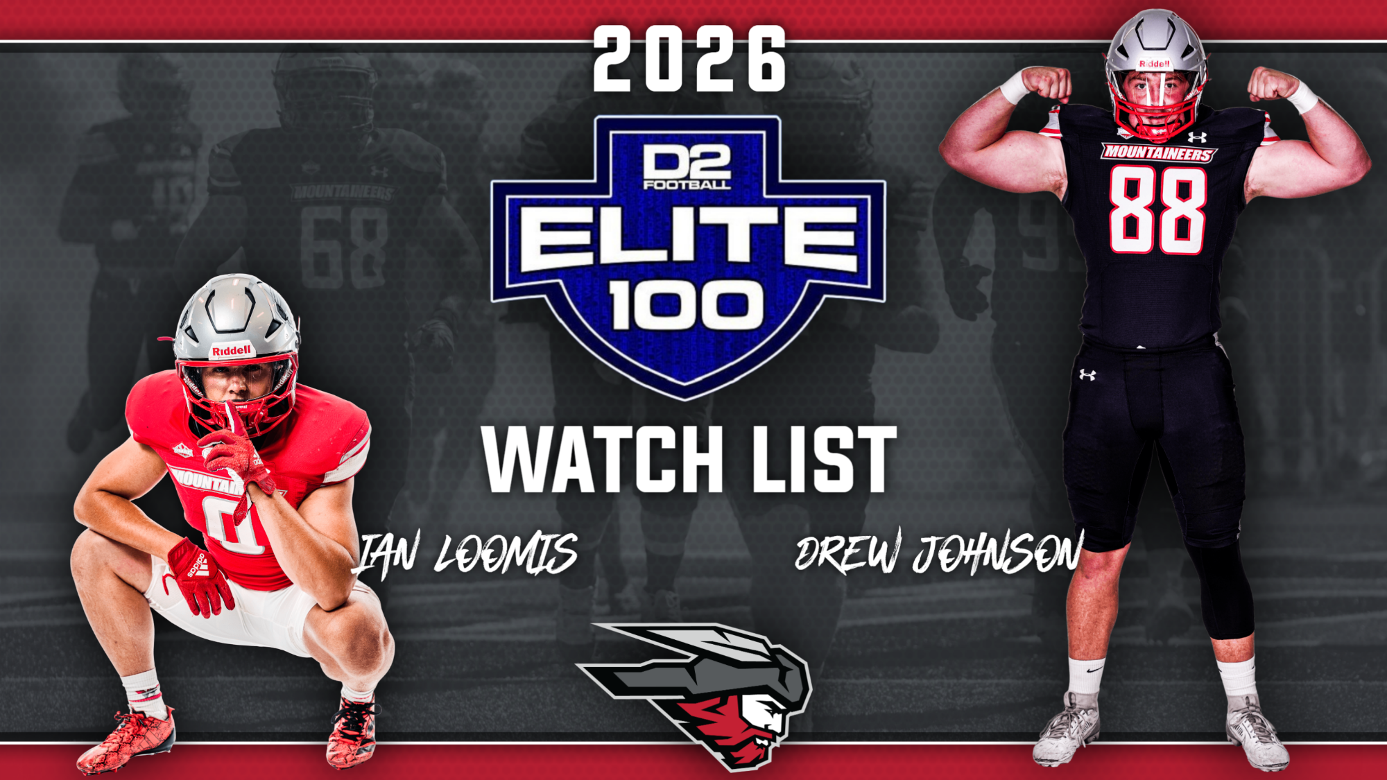 Ian Loomis and Drew Johnson named to D2Football.com Elite 100 Watch List