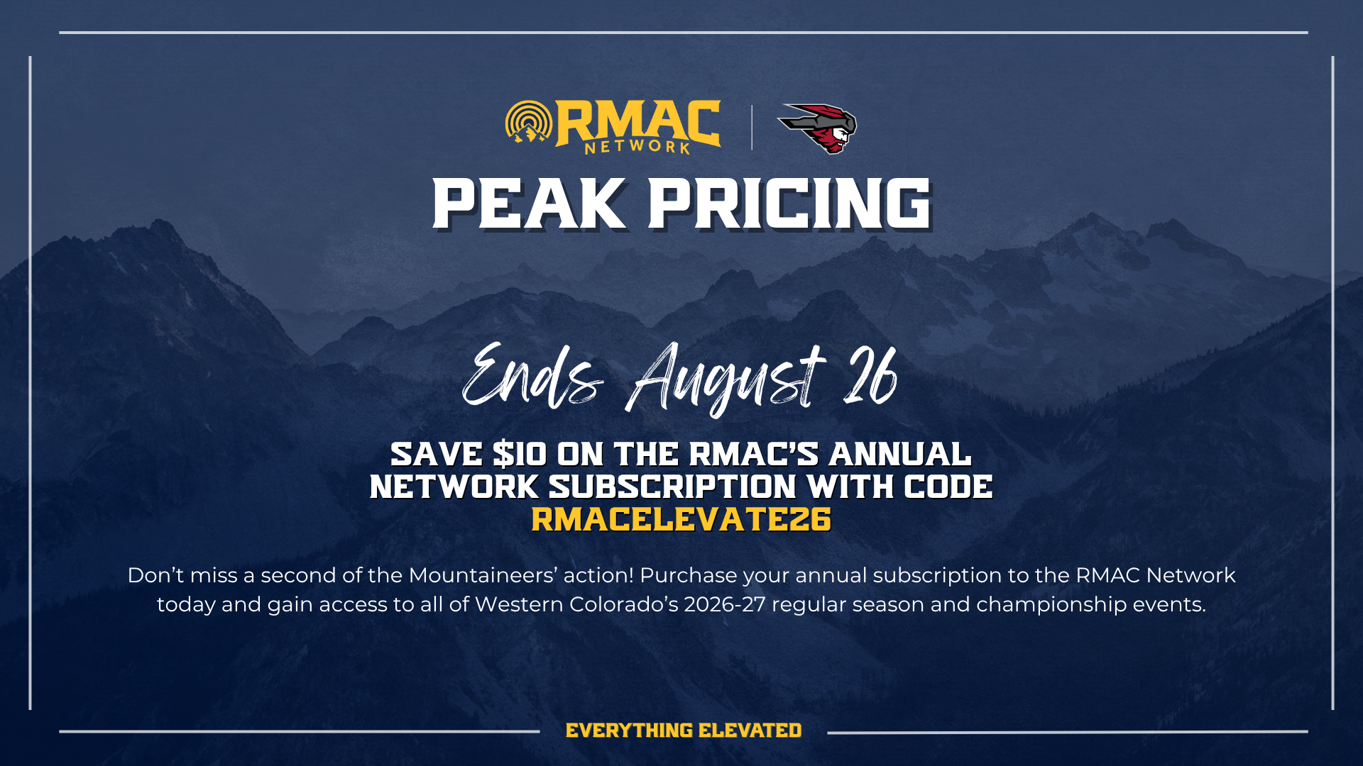 RMAC announces Peak Pricing dates