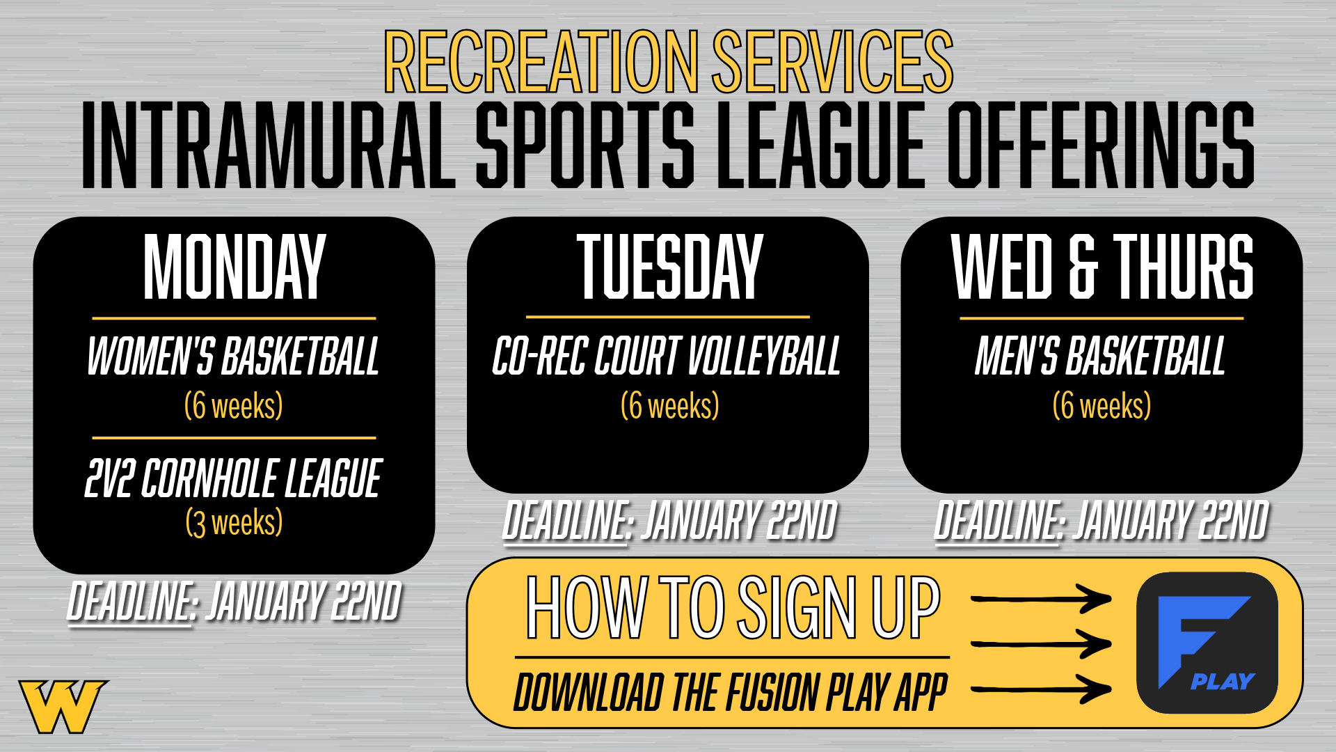 Spring 2026 IM Events