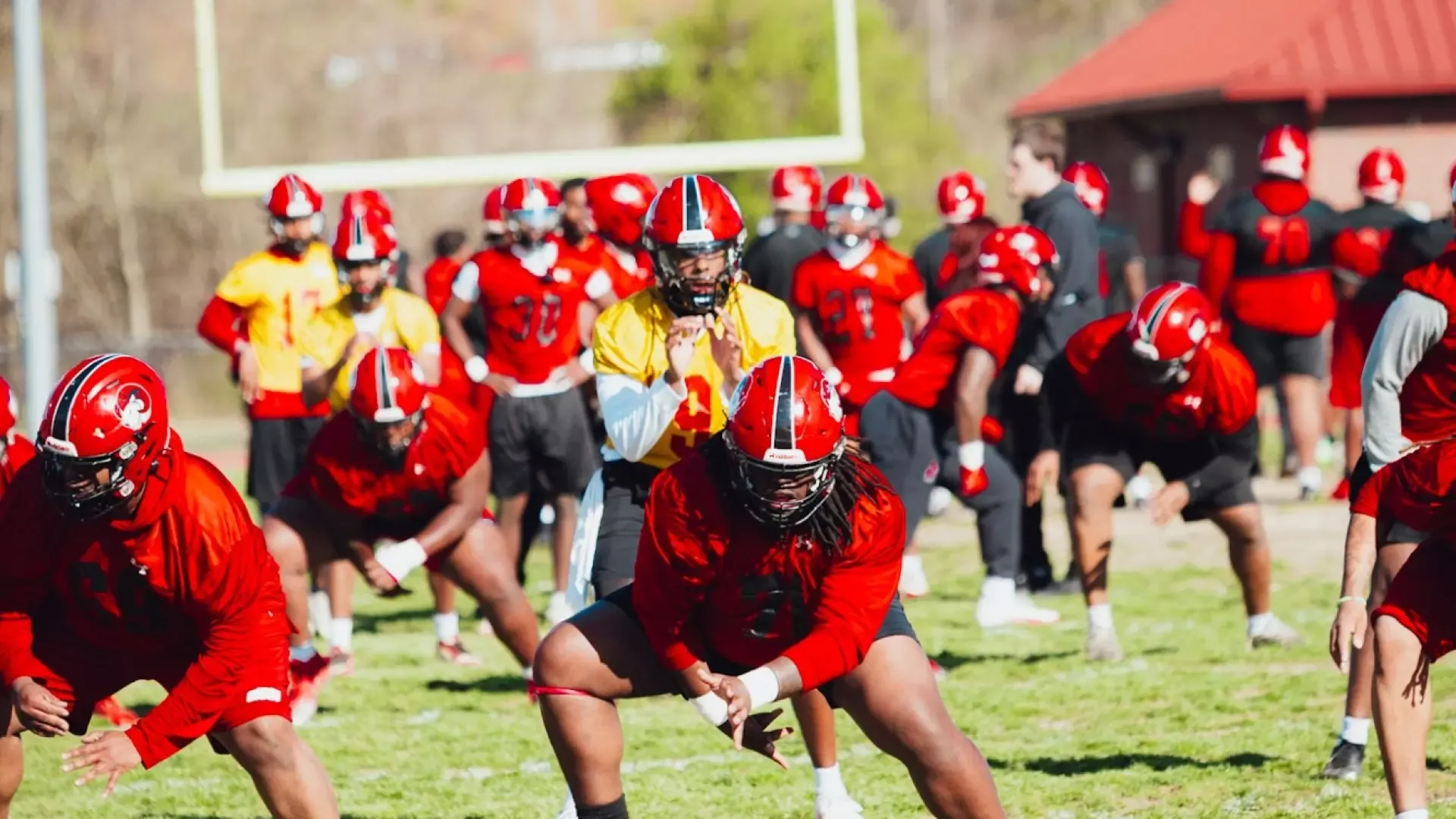 football spring practice