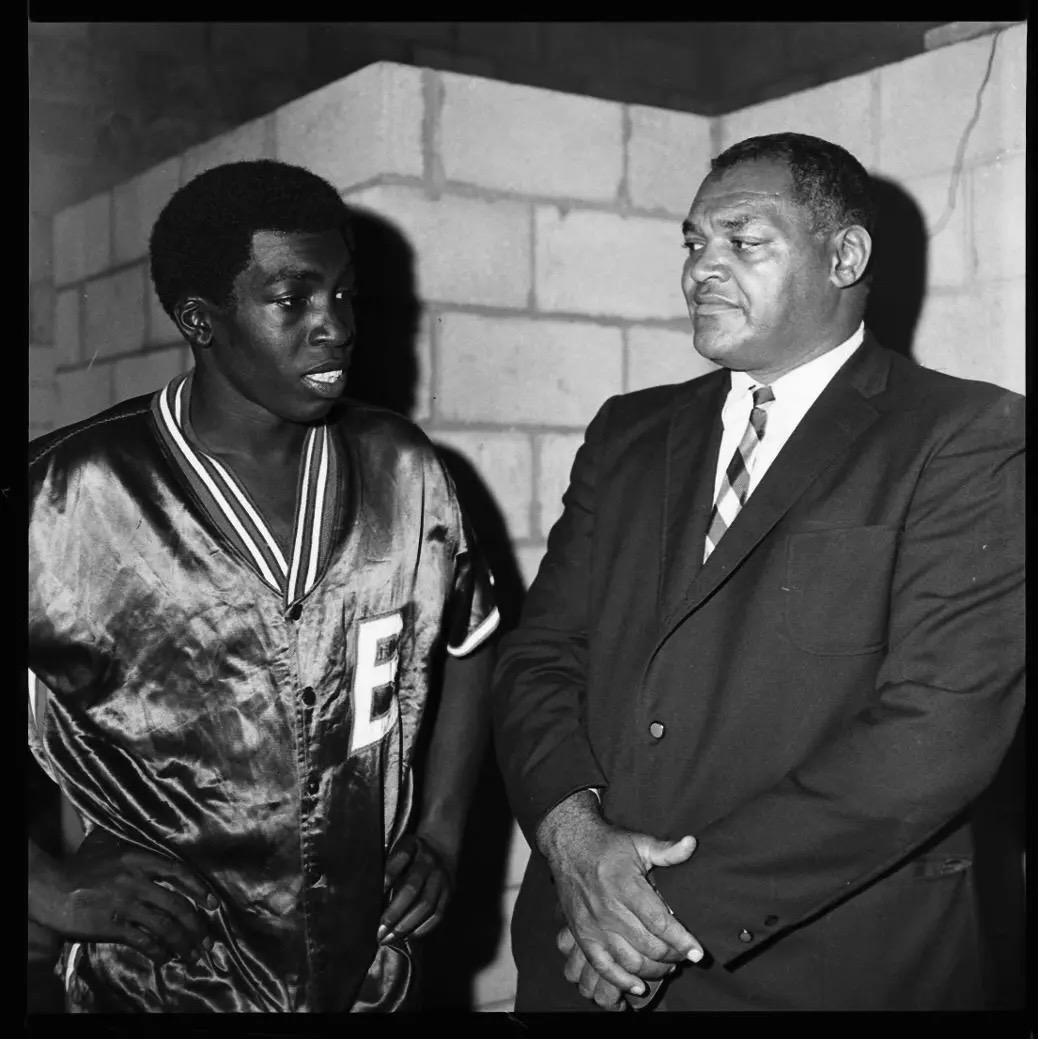 Earl Monroe with Coach Gaines