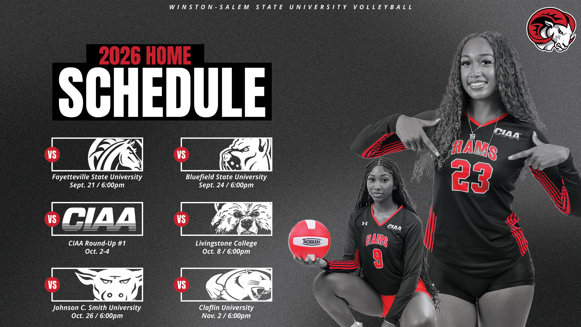 2026 Volleyball Home Schedule