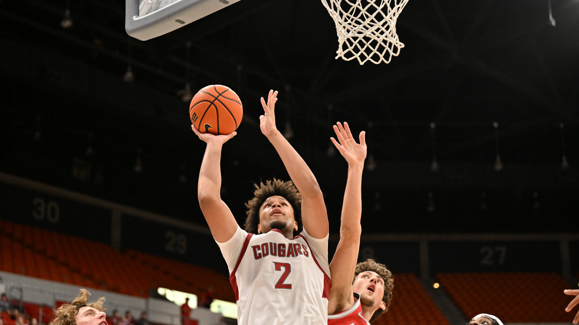 Eemeli Yalaho rises for a shot against New Mexico, Oct. 25, 2025
