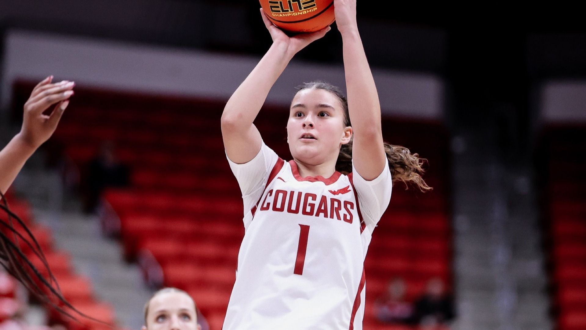 25_12_12 WSU WBB Malvina Haziri takes a shot on Texas Tech