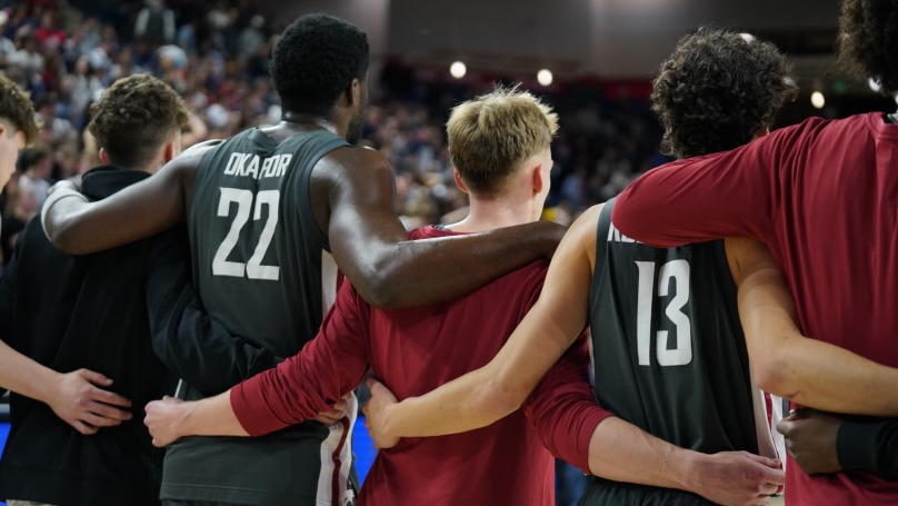 The Cougars line up for the national anthem before facing Gonzaga, Feb. 10, 2026