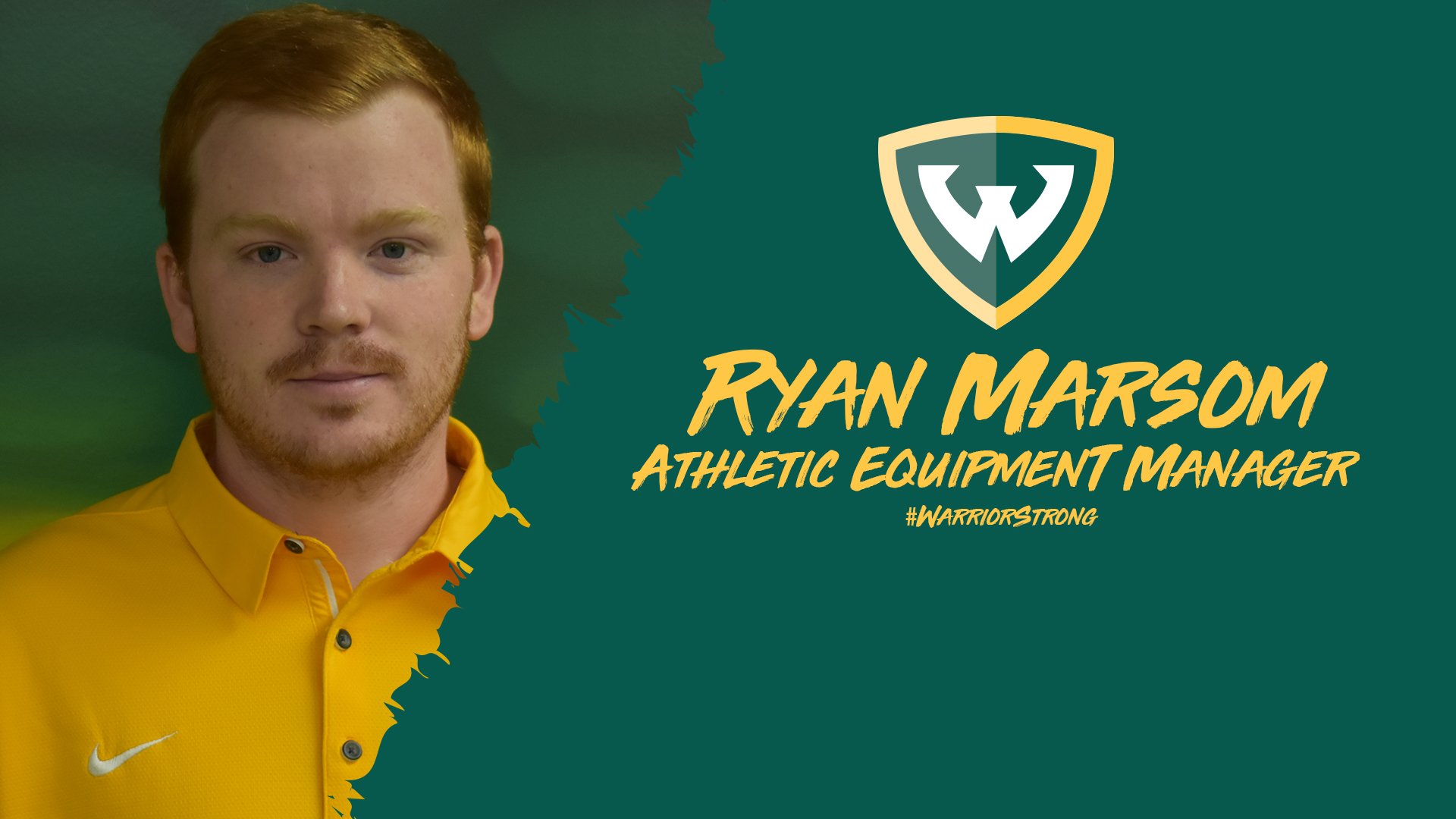 Ryan Marsom Hired as Athletic Equipment Manager Wayne State