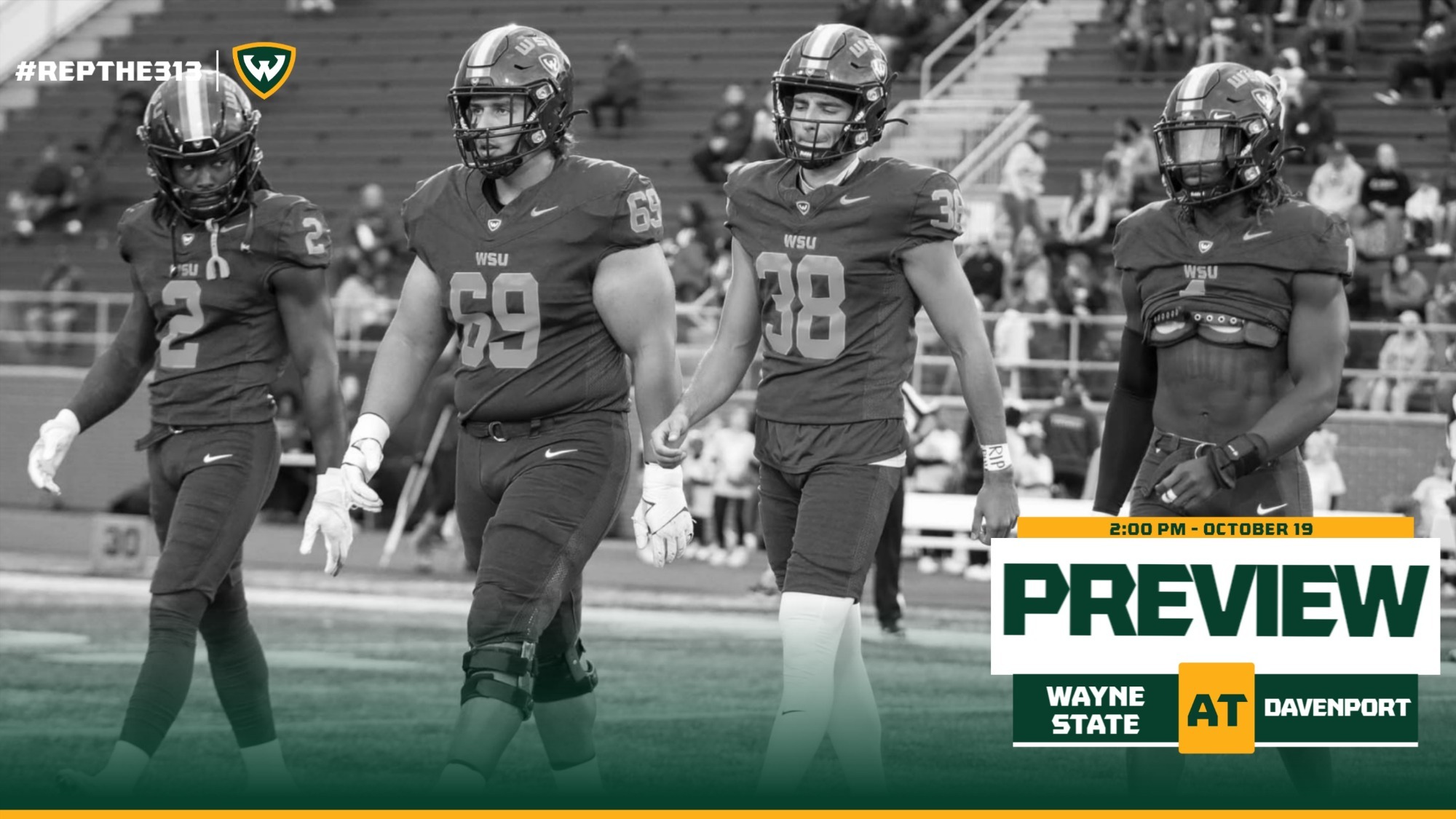 Football Tripped Up At Ranked Davenport, 4326 Wayne State University