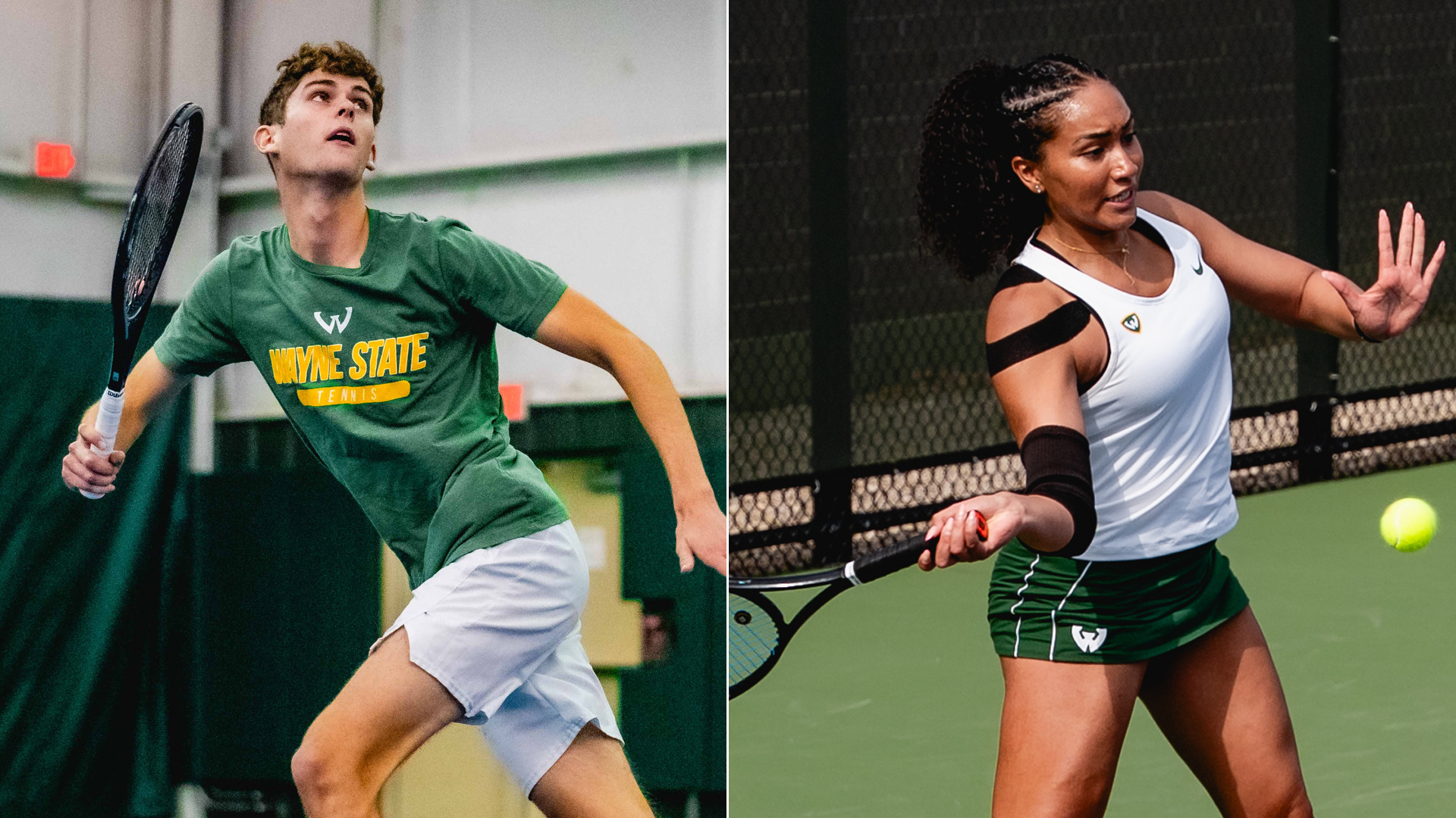 George Day (Left) and Malak Arafat (right) each earned regional rankings in singles.