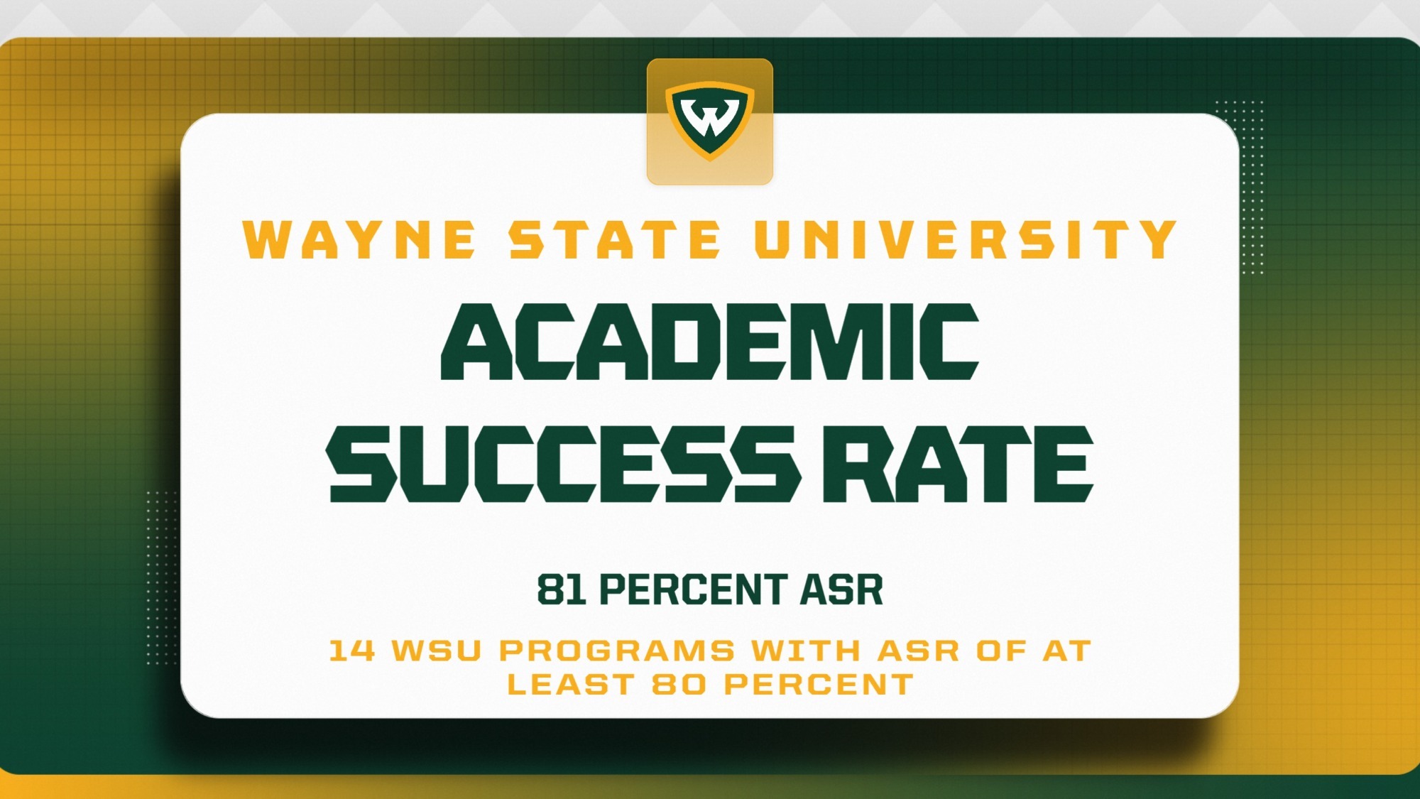 WSU Academic Success Rate Graphic