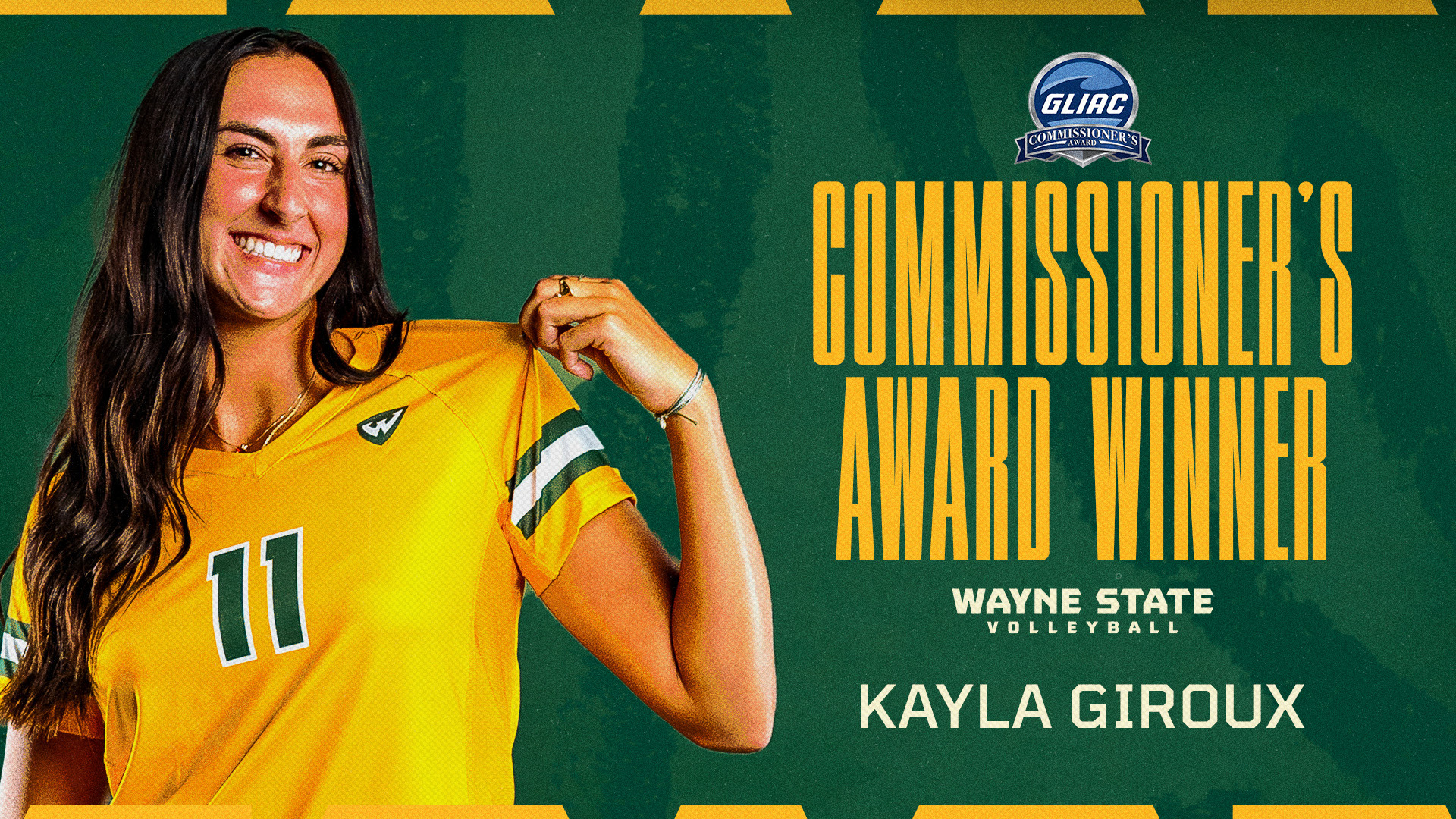 Kayla Giroux 2025 GLIAC Commissioner's Award