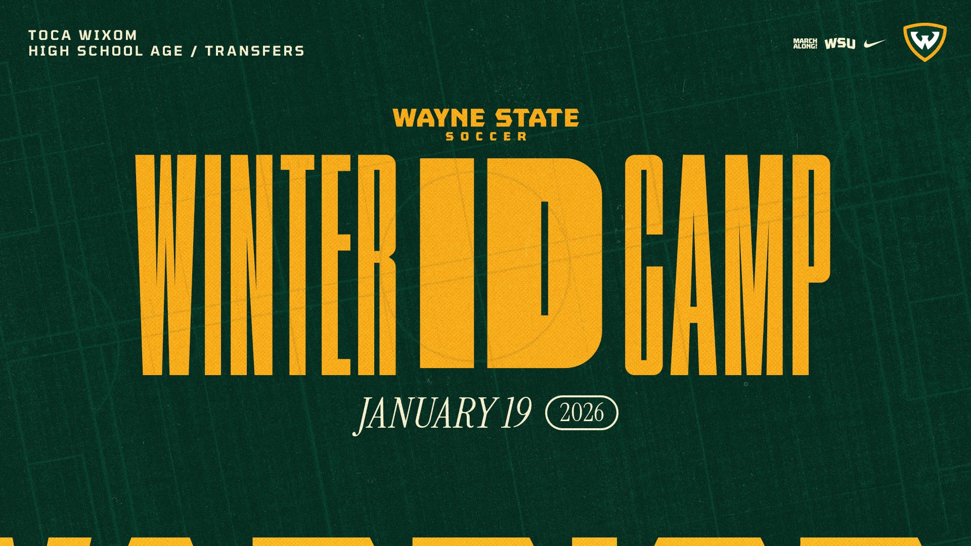 Women's Soccer Jan. 2026 ID Camp graphic