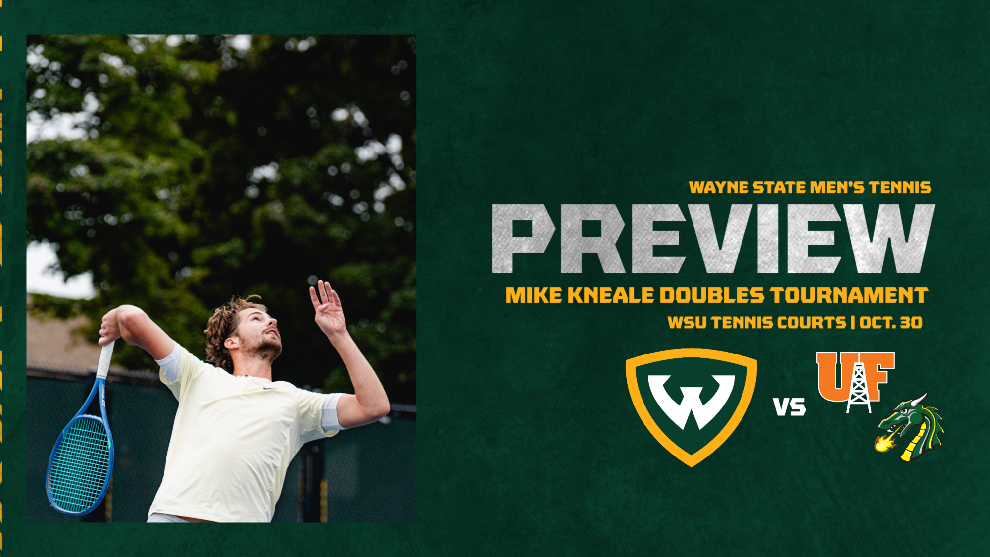 Men's Tennis 2026 Mike Kneale Doubles Tournament Preview Graphic 