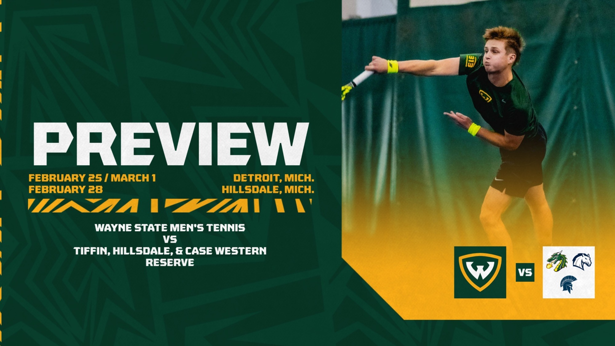 MTen vs Tiffin, Hillsdale, and Case Western