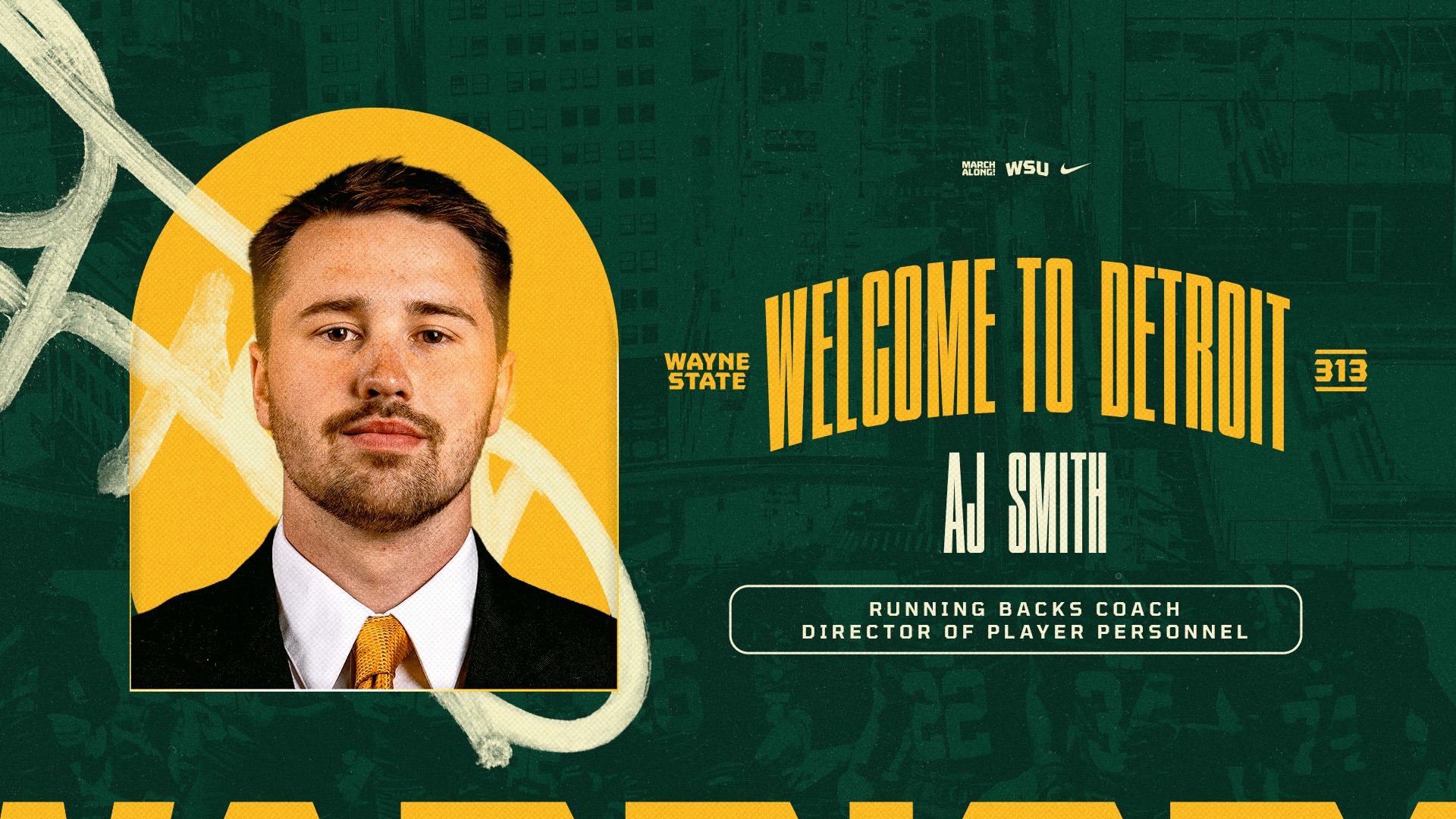 AJ Smith Hiring Graphic 2026 RB Coach and Dir. of Player Personnel