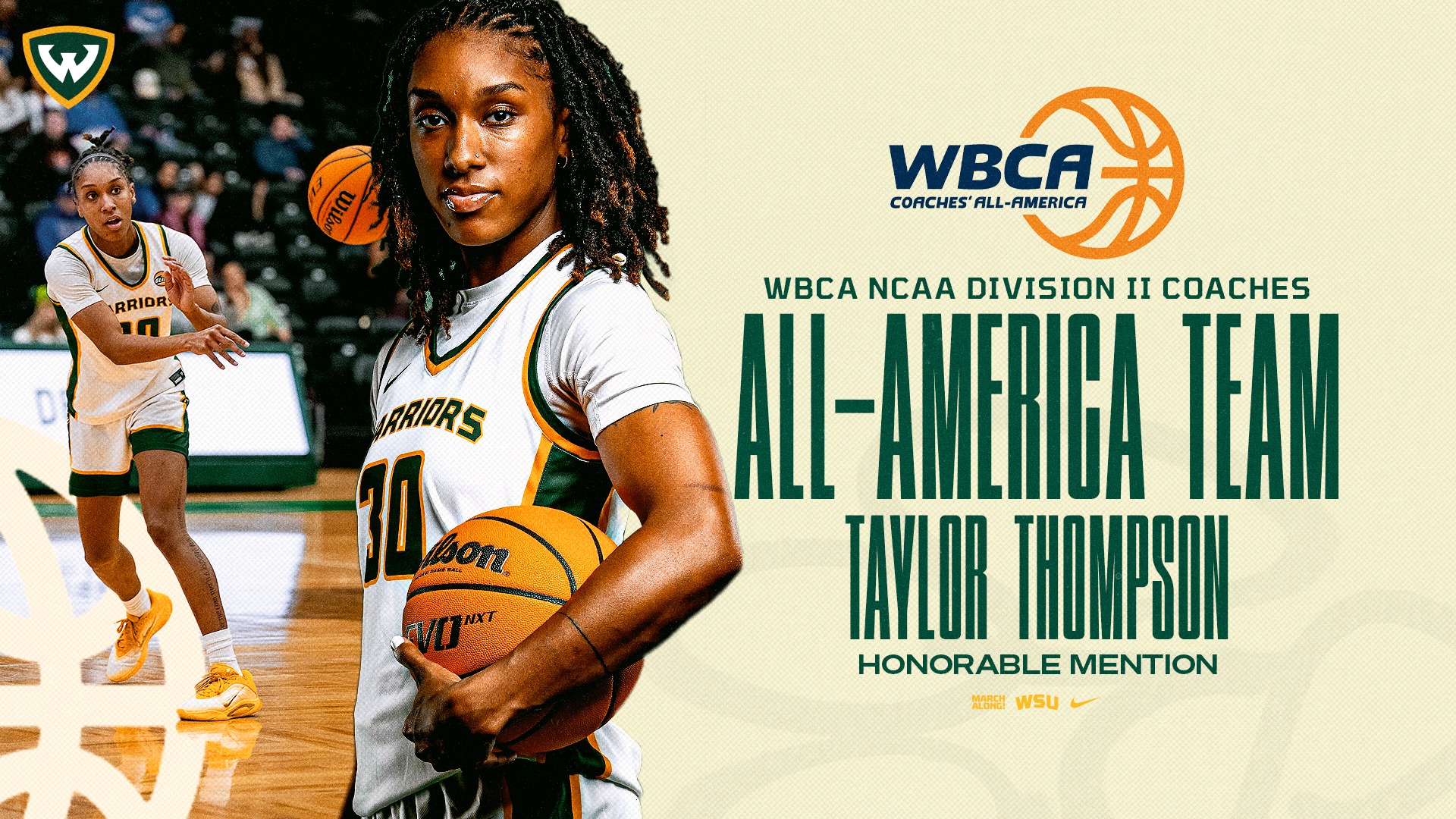 Taylor Thompson 2026 HM All-American WBCA graphic