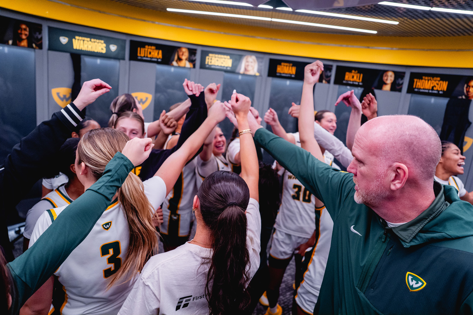 WSU Locker Room Huddle