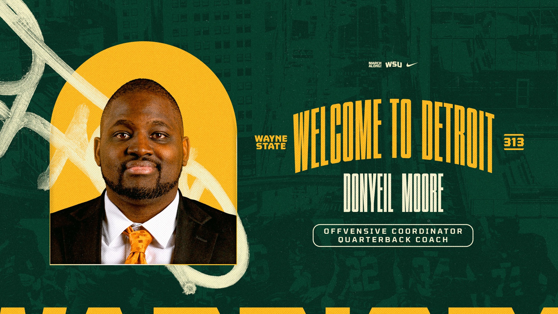 2026 FB - Welcome graphic coach Donny Moore