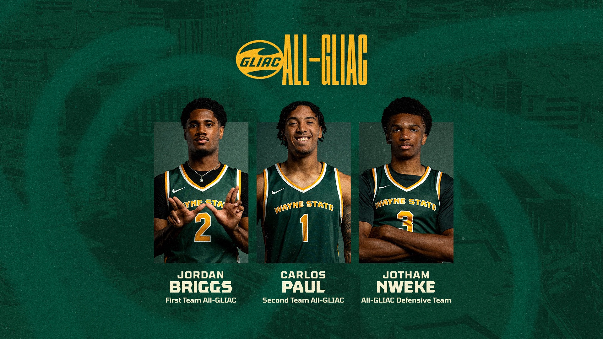 2025-26 Men's Basketball All-GLIAC graphic