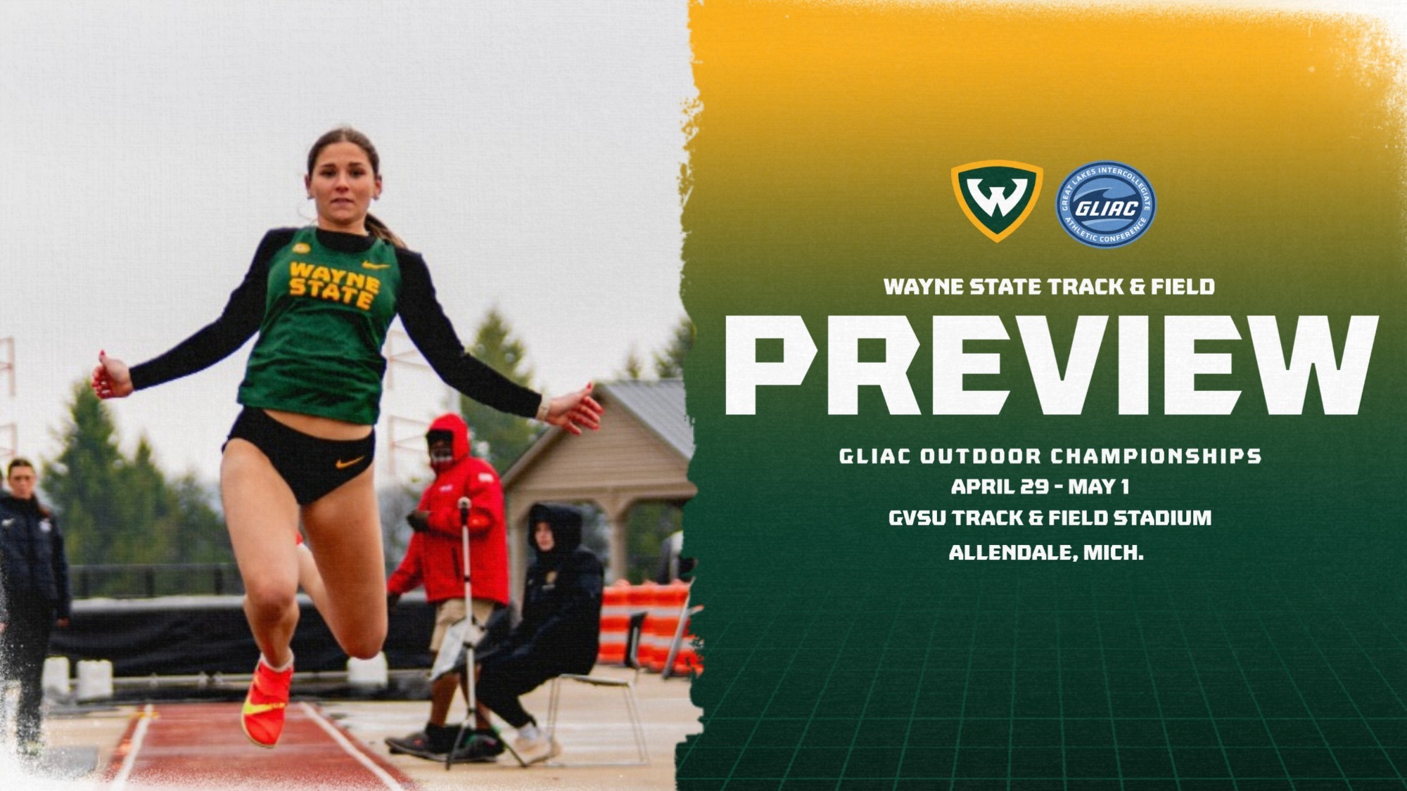 TF Outdoor GLIAC Championships Preview Graphic