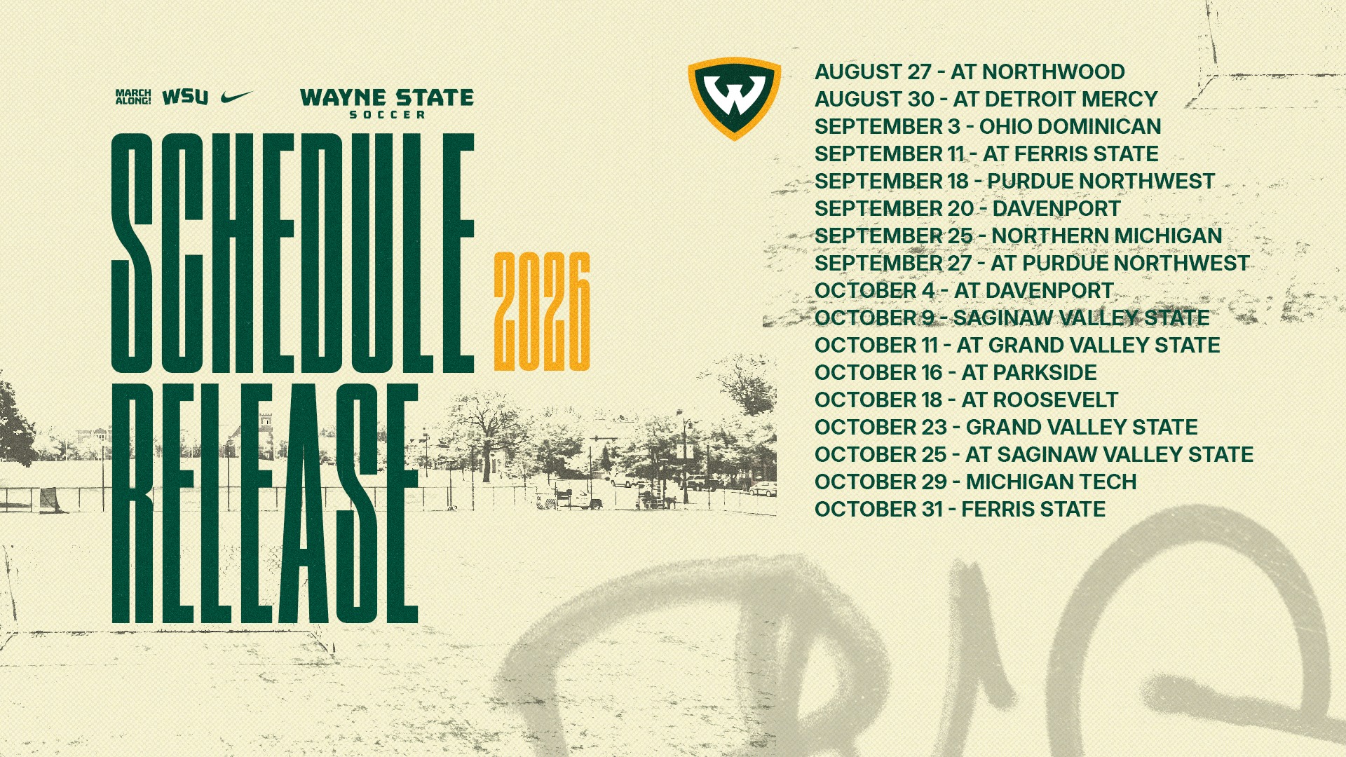 2026 Women's Soccer Schedule graphic