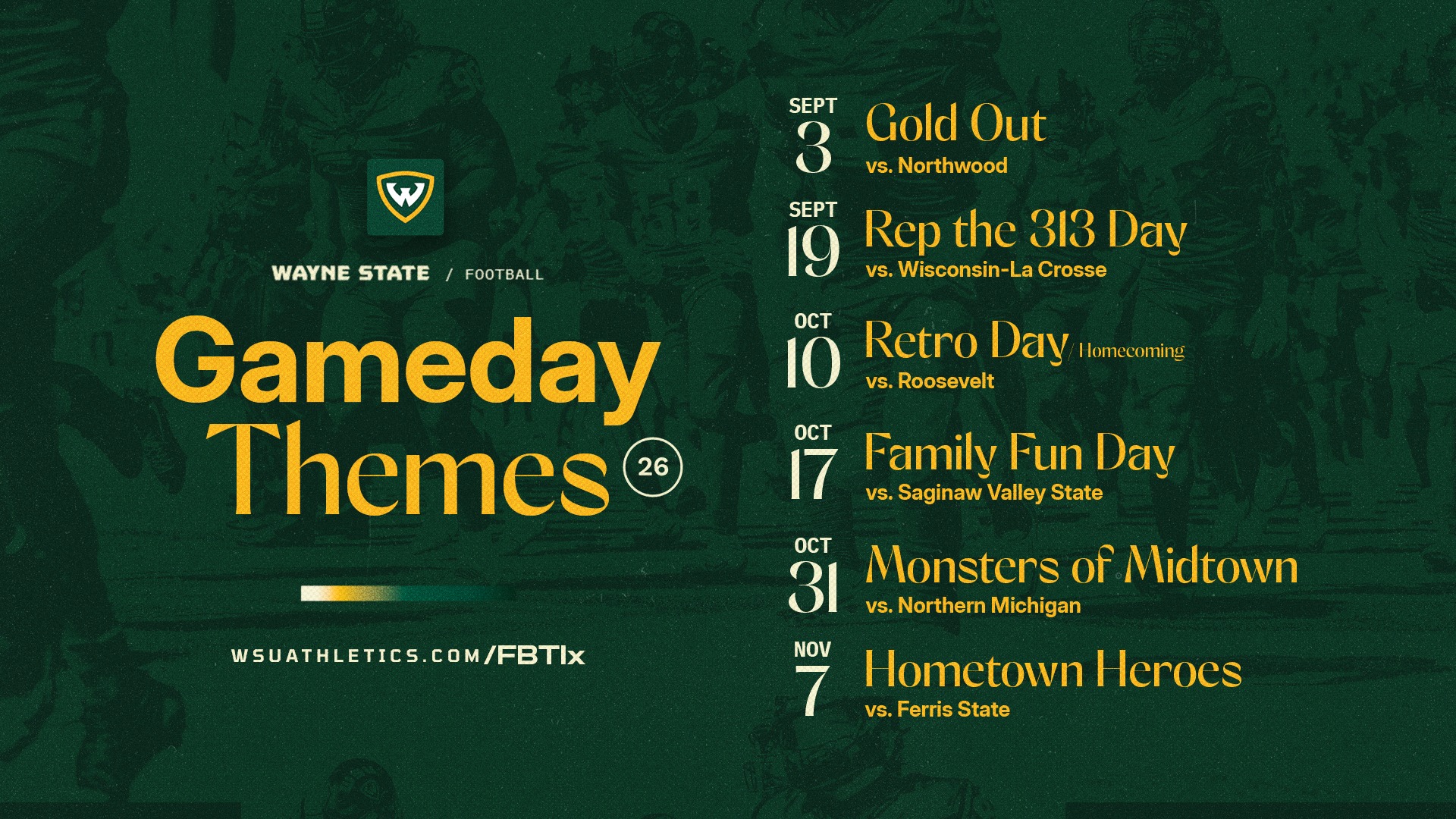 2026 Football Gameday Themes graphic