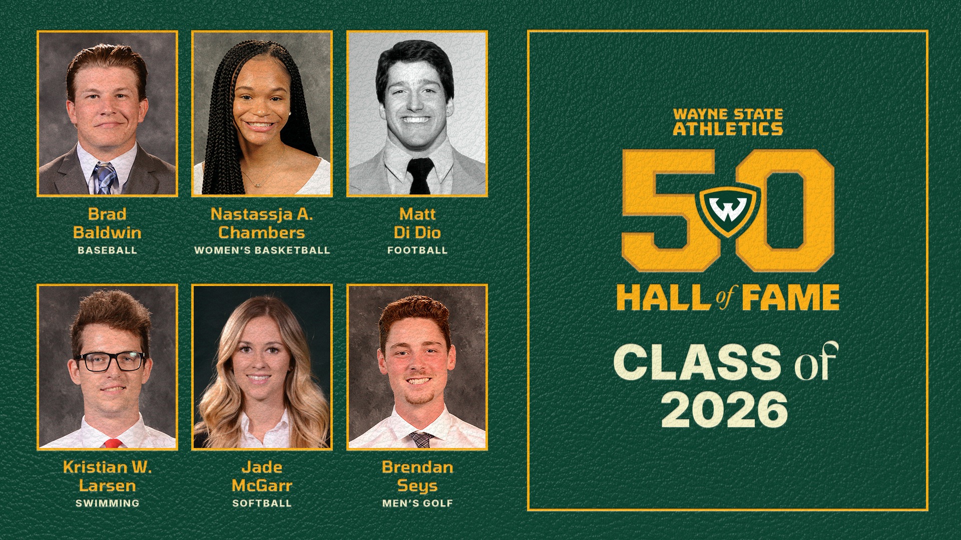 2026 WSU Athletics Hall of Fame graphic