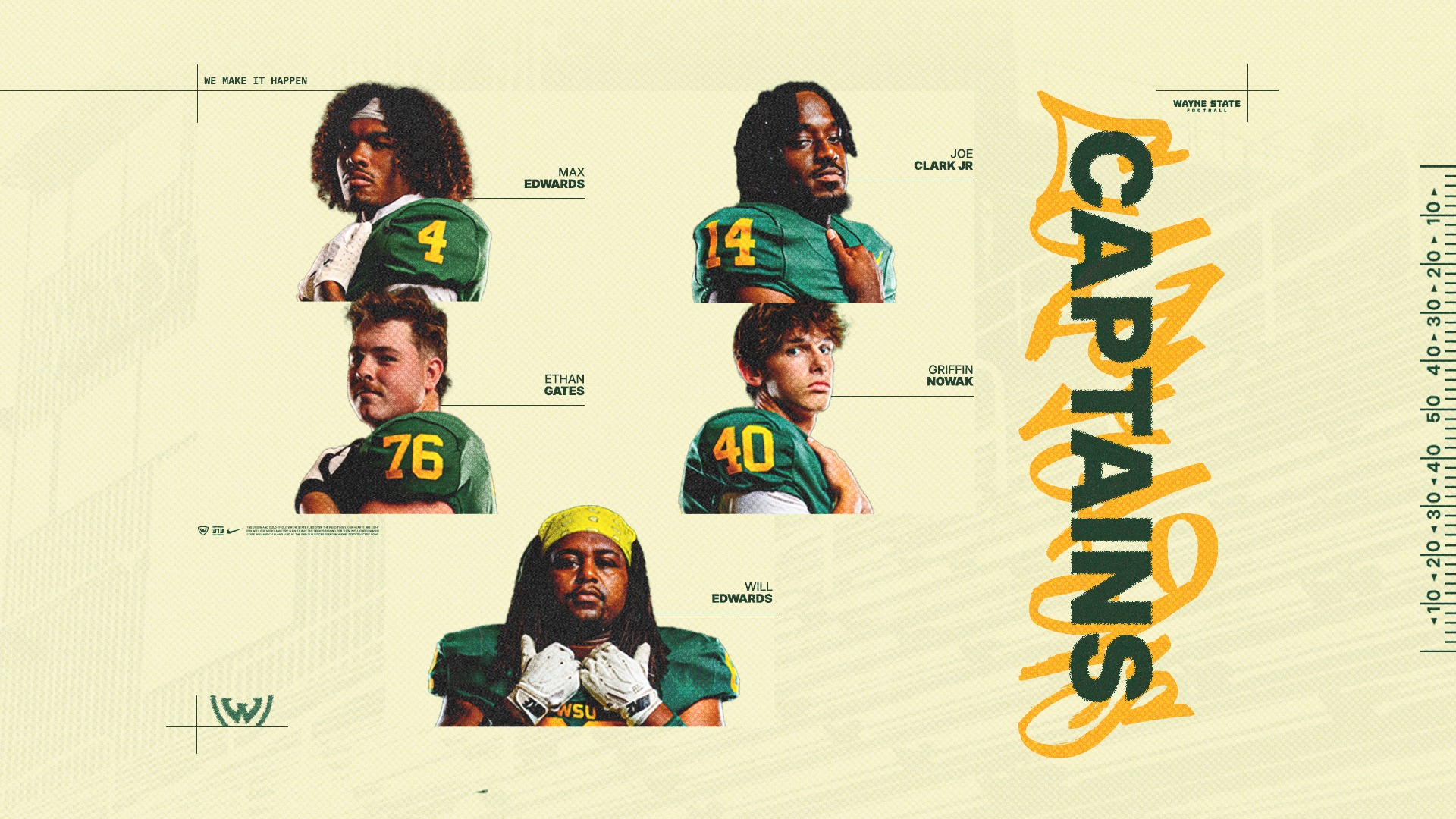 2026 Football Captains graphic