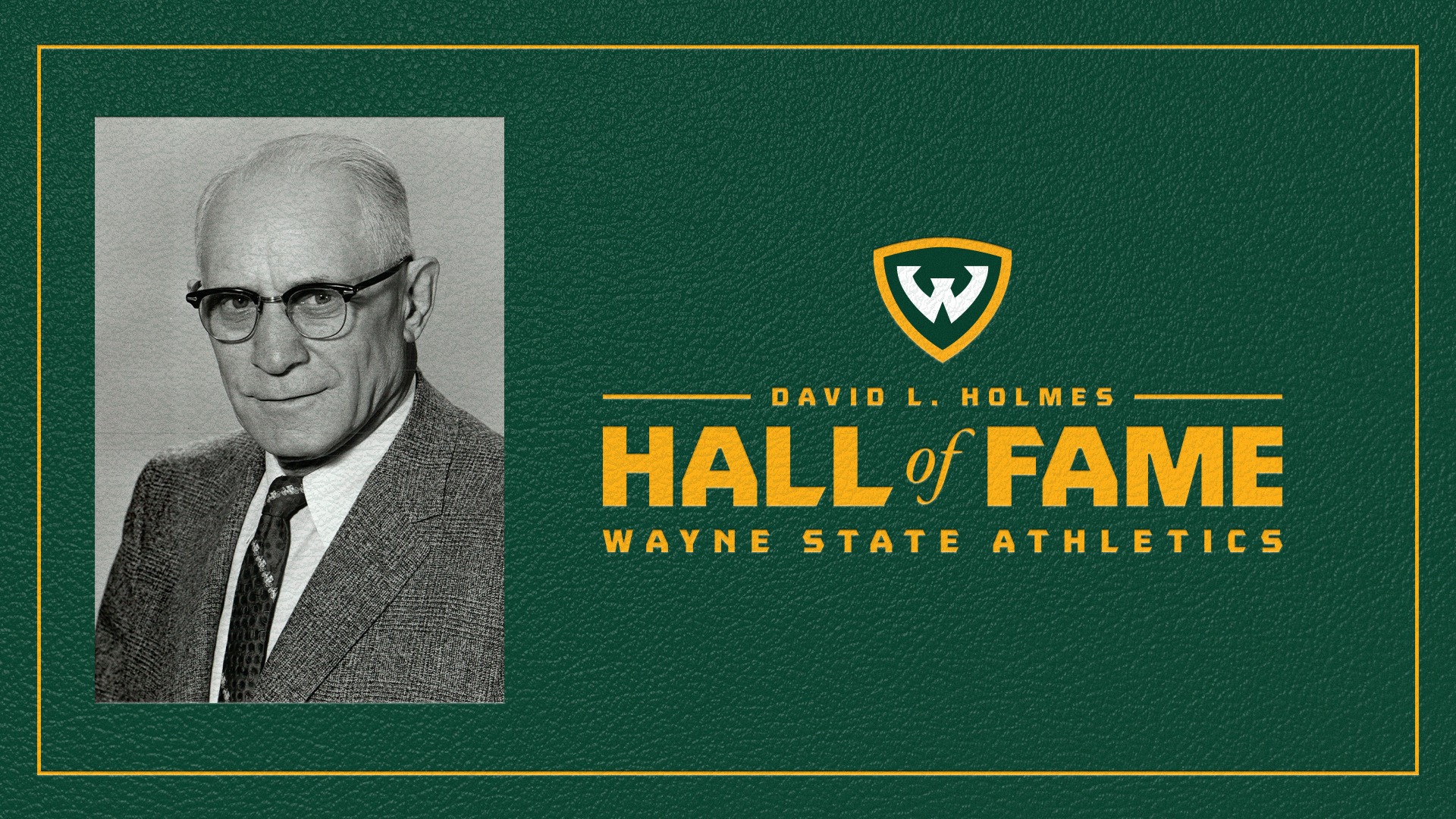 David L. Holmes HOF Announcement graphic