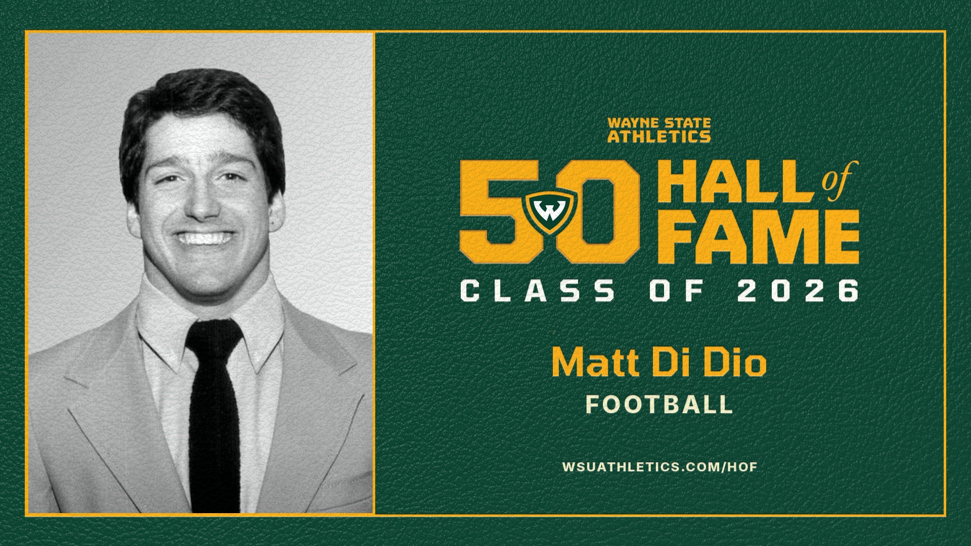 Matt Di Dio 2026 HOF graphic