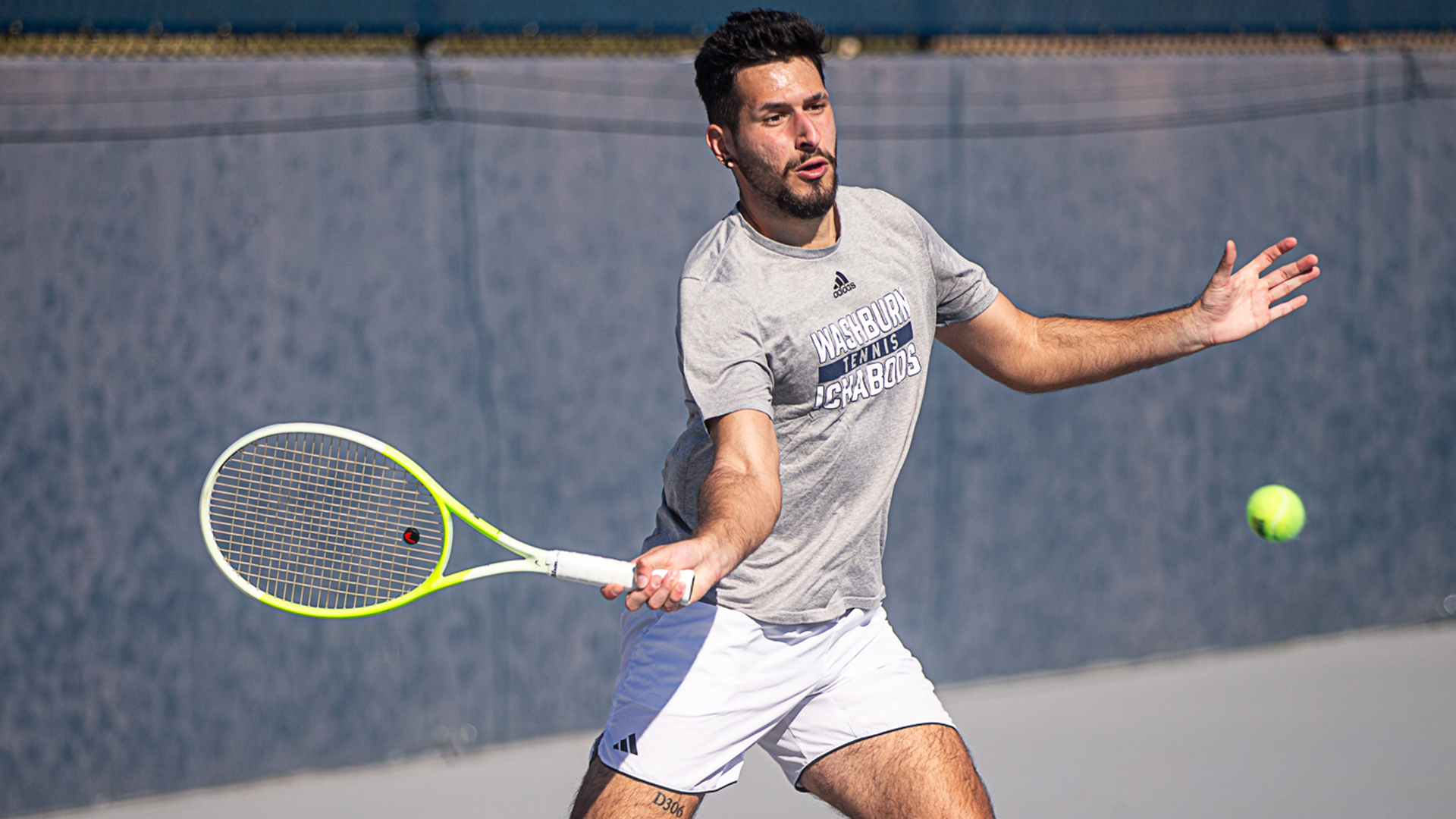 Washburn men's tennis vs Pratt CC - Feb. 27, 2026.