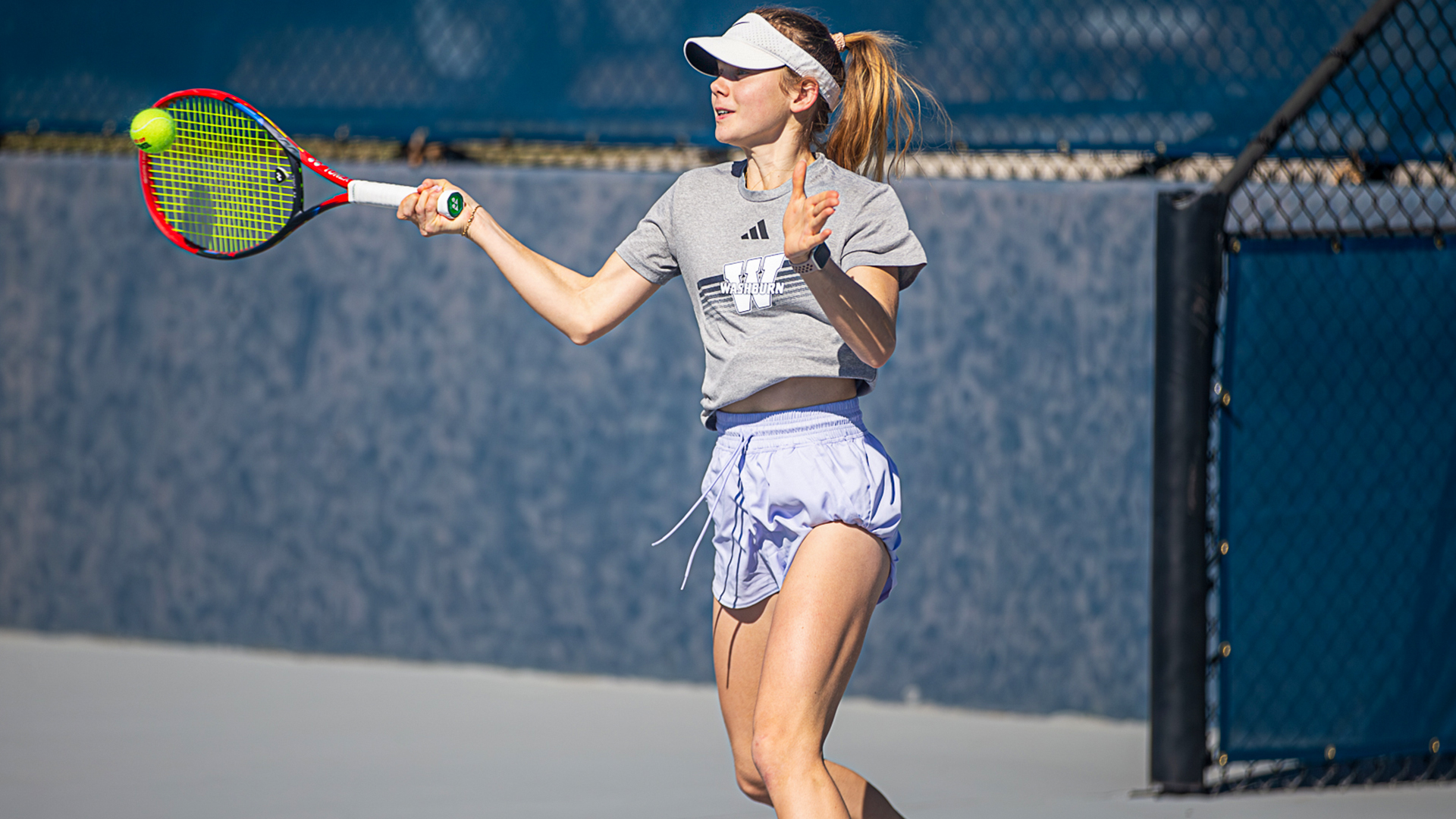 Washburn women's tennis vs Pratt CC - Feb. 27, 2026.
