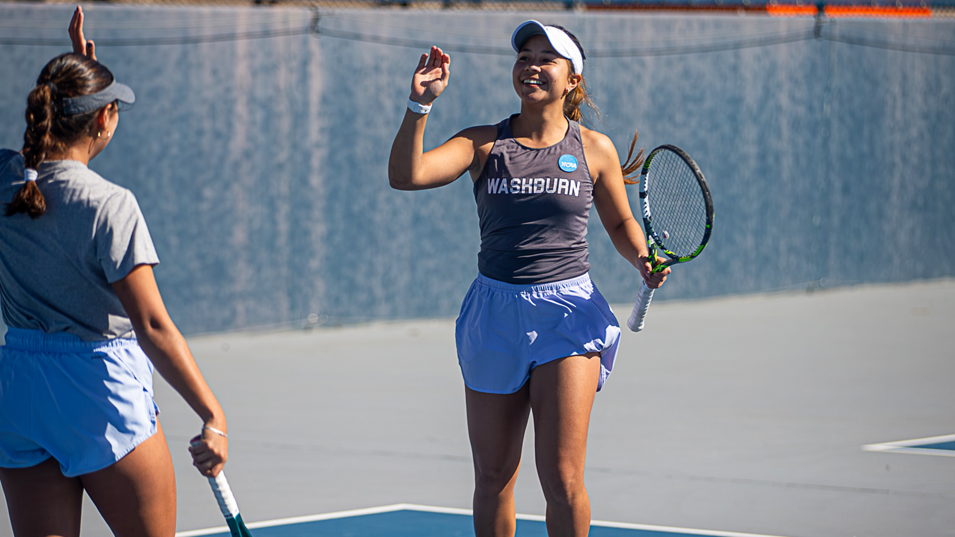 Washburn women's tennis vs Pratt CC - Feb. 27, 2026.