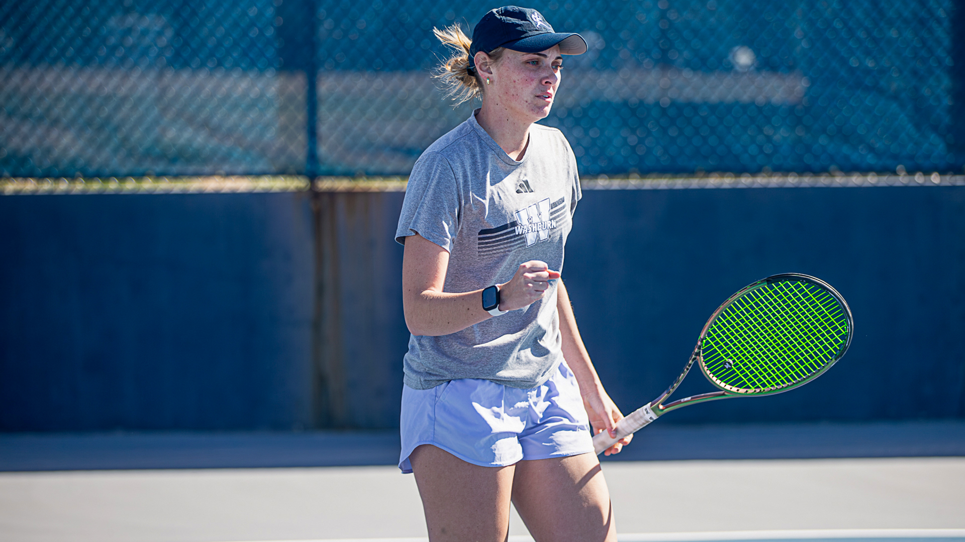 Washburn women's tennis vs Pratt CC - Feb. 27, 2026.