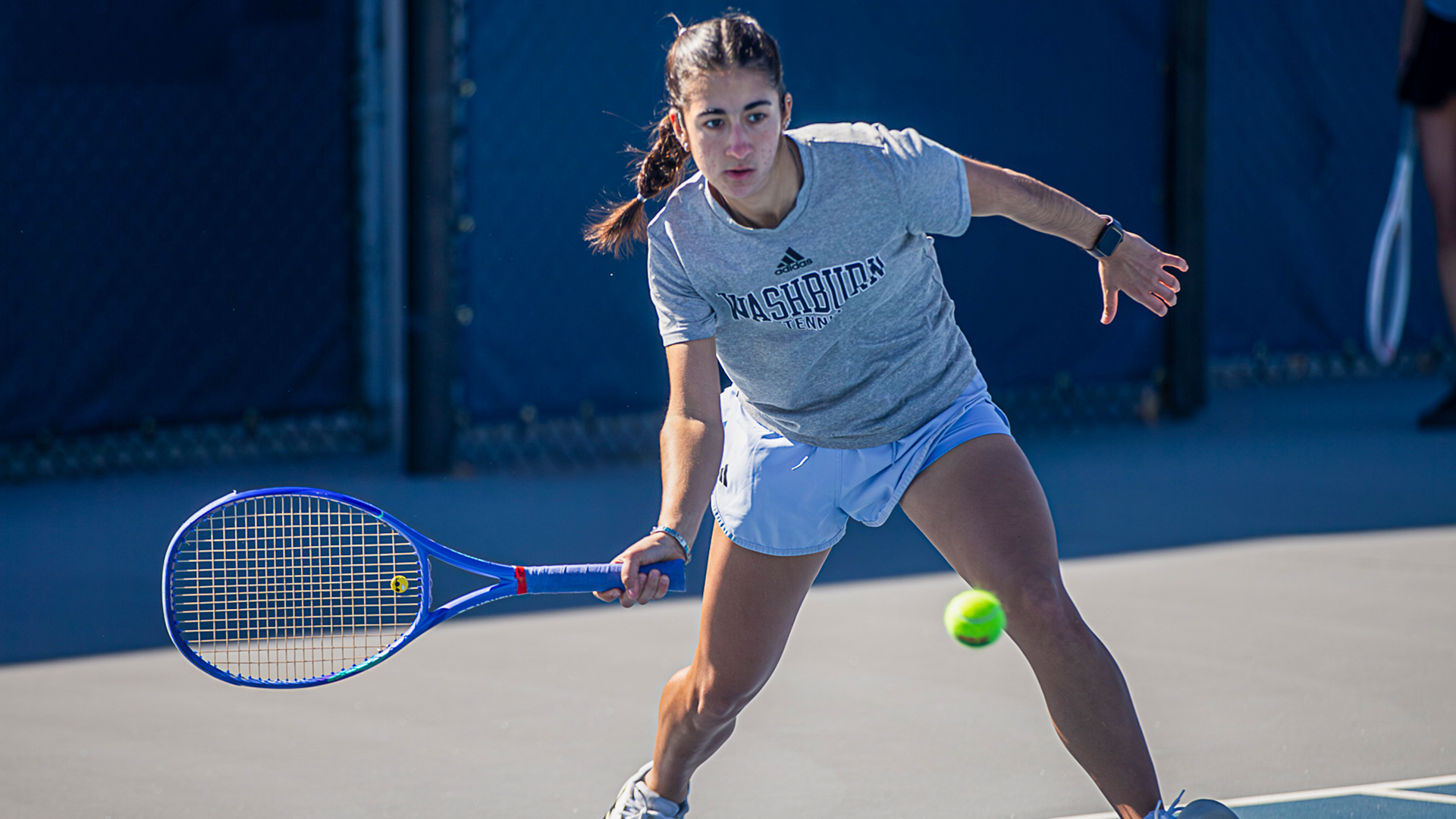Washburn women's tennis vs Pratt CC - Feb. 27, 2026.