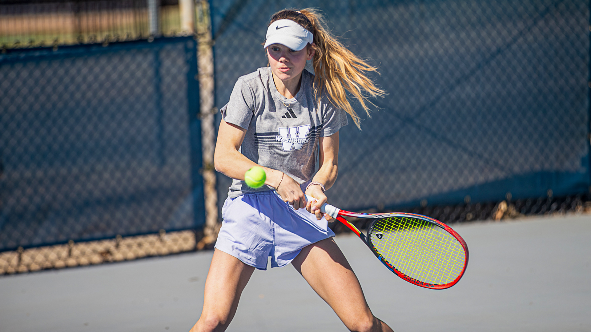 Washburn women's tennis vs Pratt CC - Feb. 27, 2026.