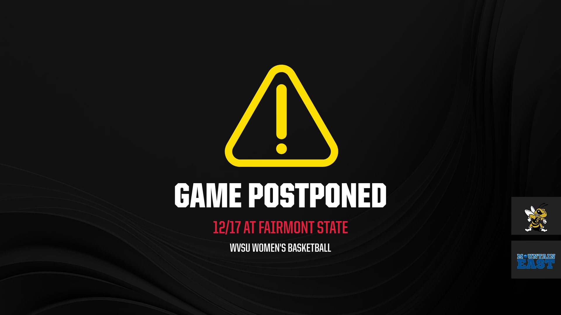 WBB vs Fairmont State postponed 12-17